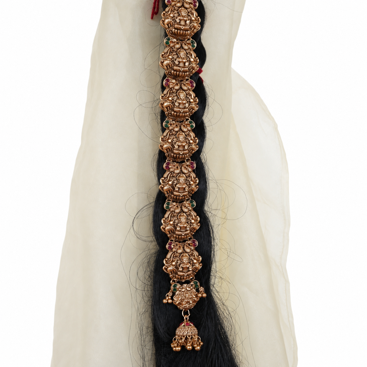 Antique Matte Budget Bridal Long Choti - Mayil Lakshmi
