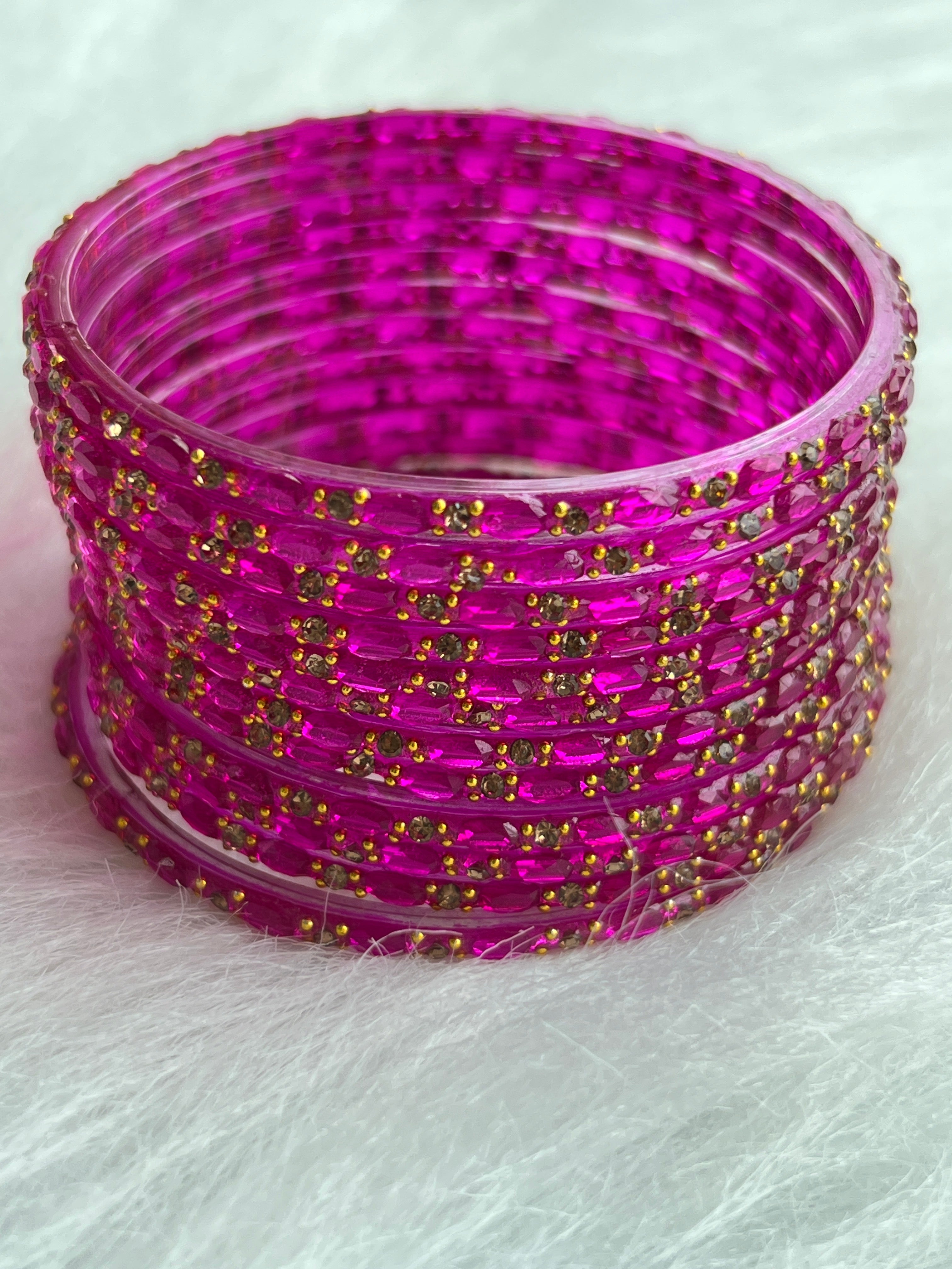 PREMIUM CRYSTAL CUT STONE WORK BRIDAL BANGLES