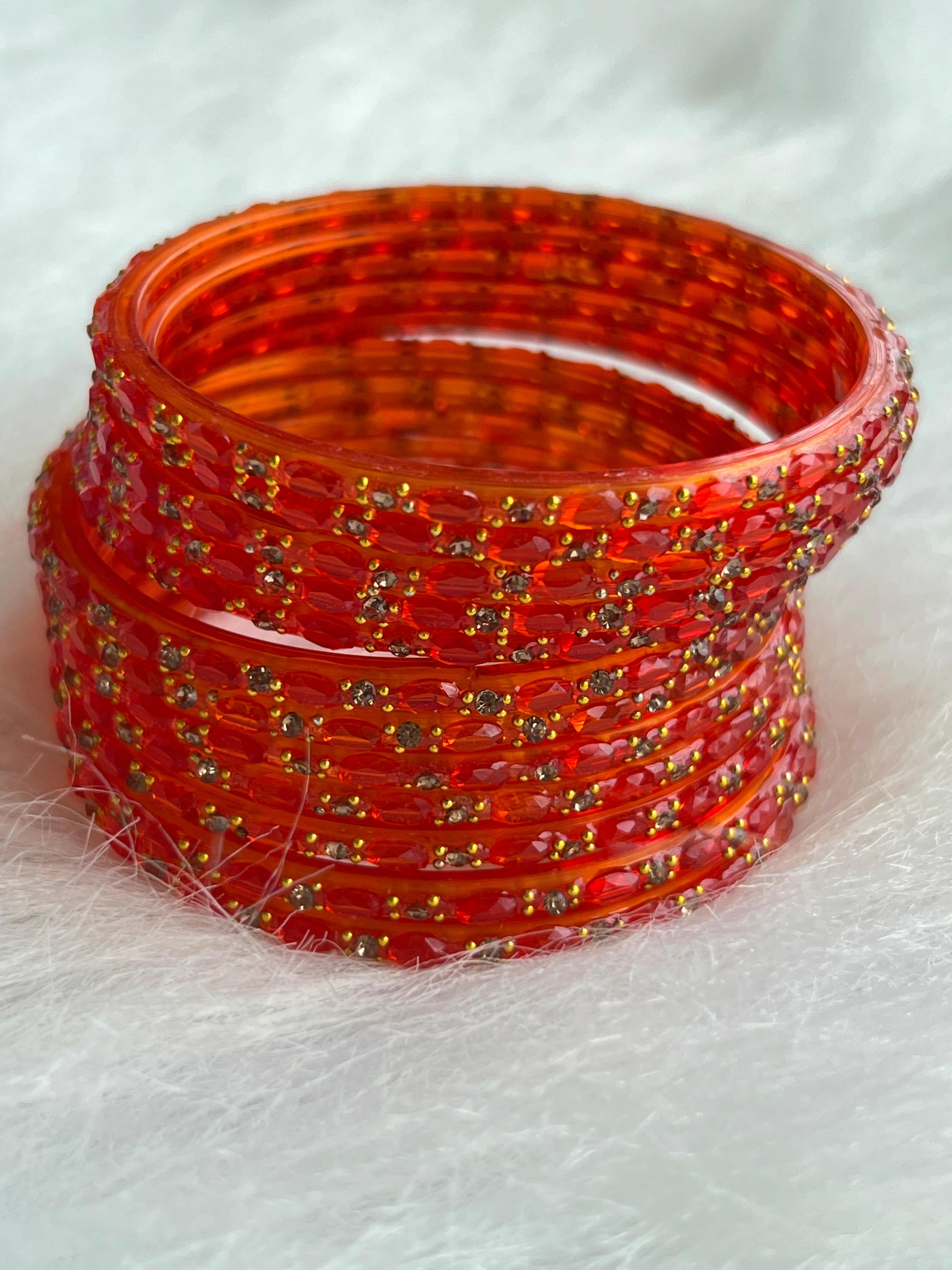 PREMIUM CRYSTAL CUT STONE WORK BRIDAL BANGLES