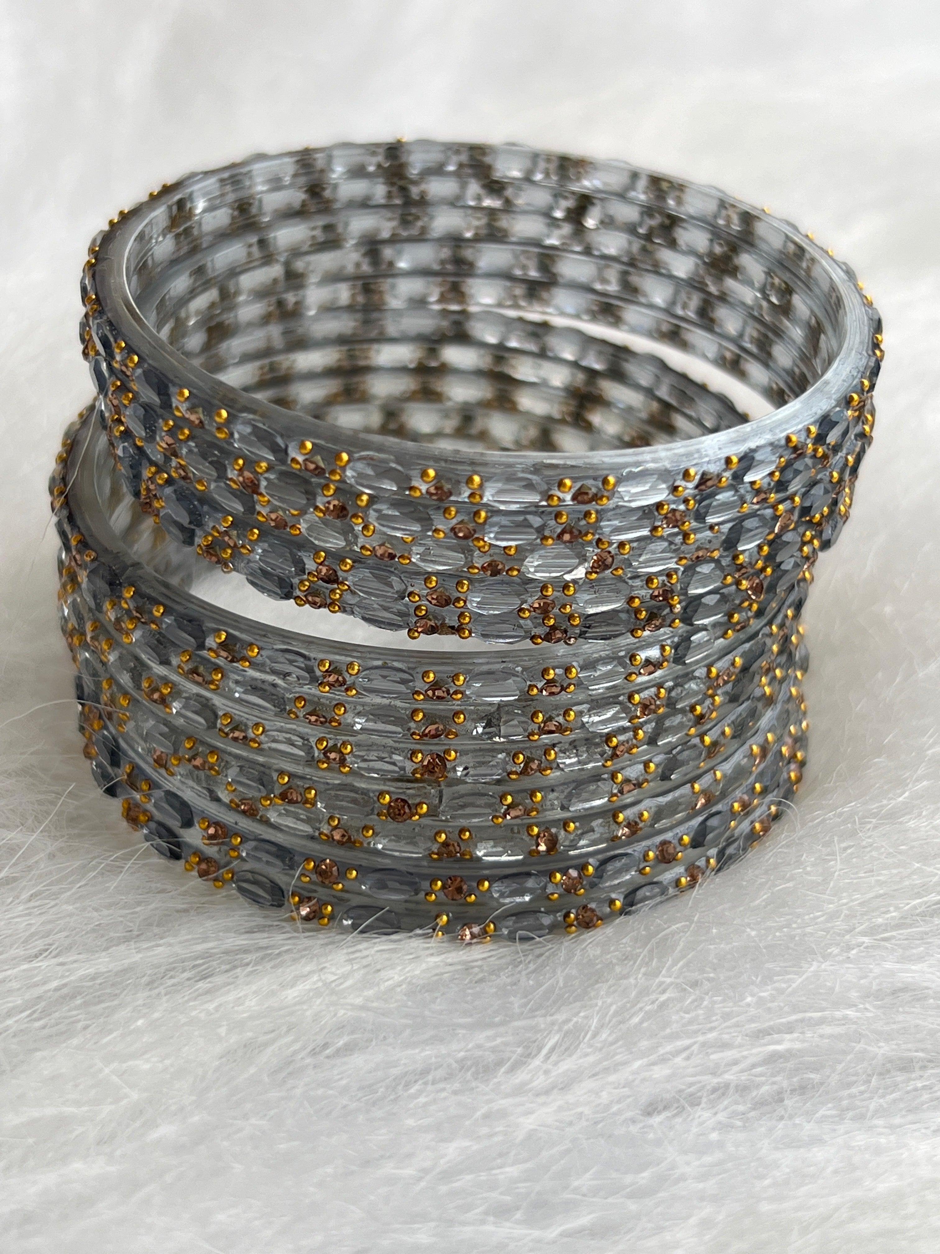 PREMIUM CRYSTAL CUT STONE WORK BRIDAL BANGLES