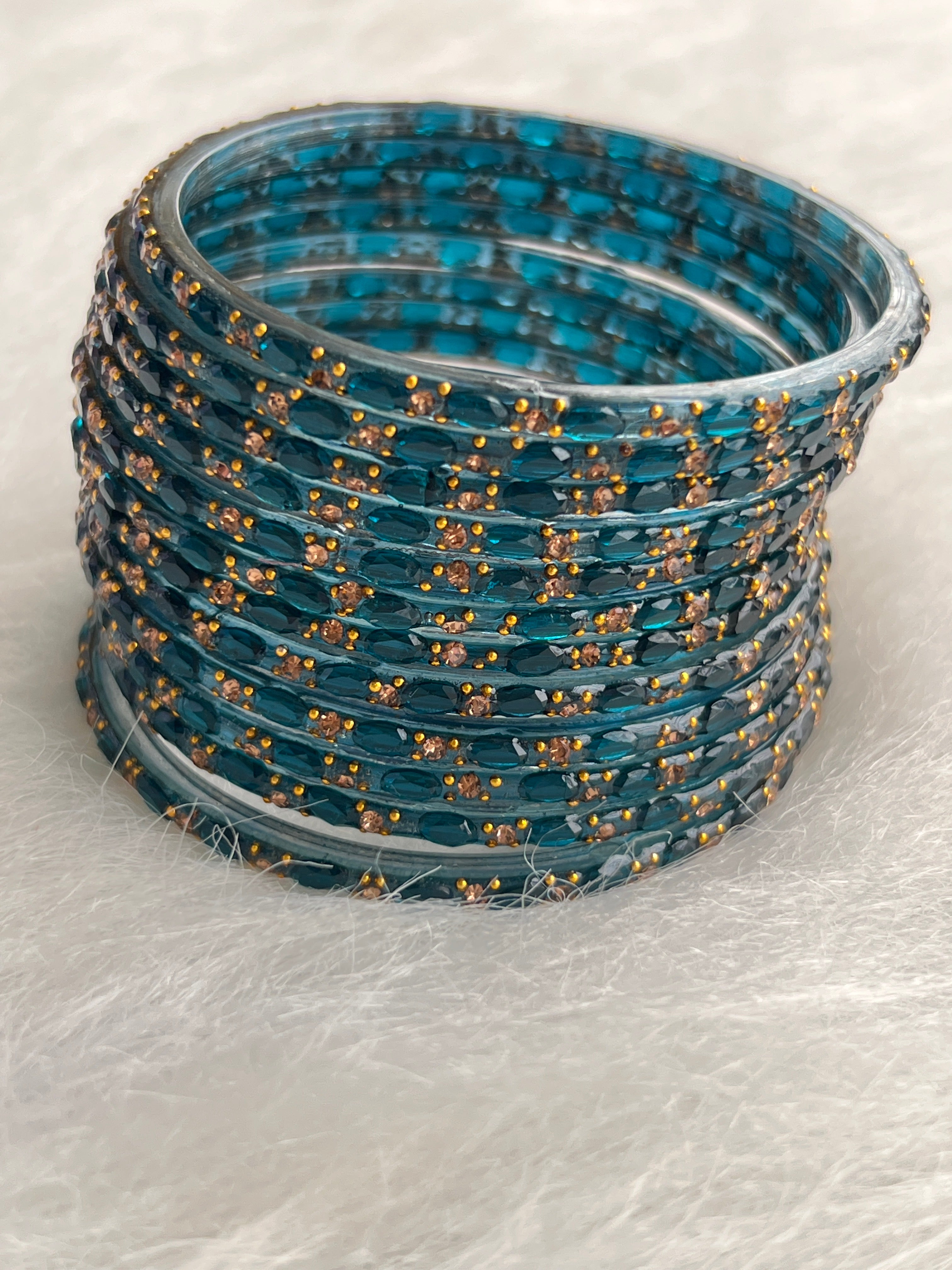 PREMIUM CRYSTAL CUT STONE WORK BRIDAL BANGLES