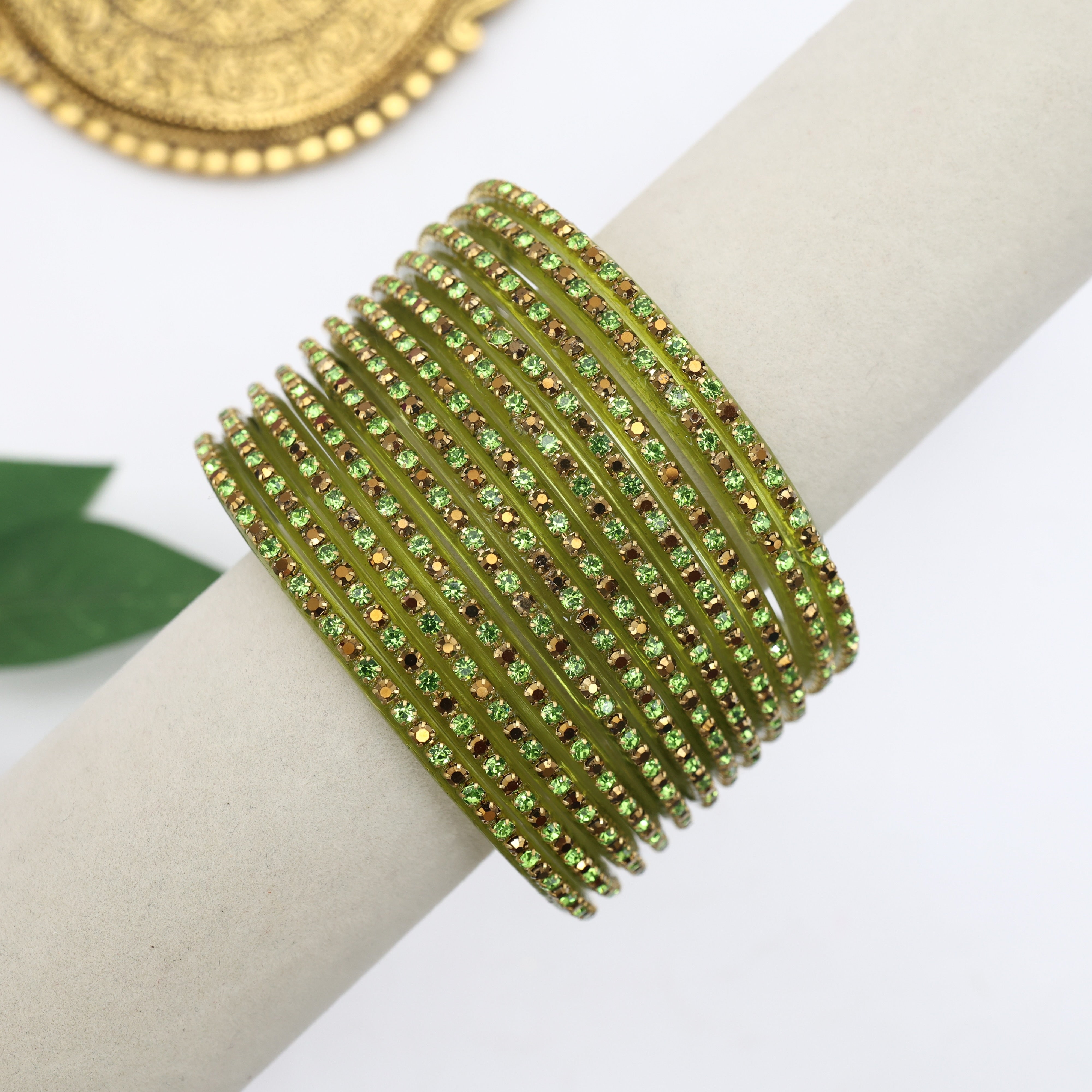 Premium Stardust Glass Bangles - One Dozen