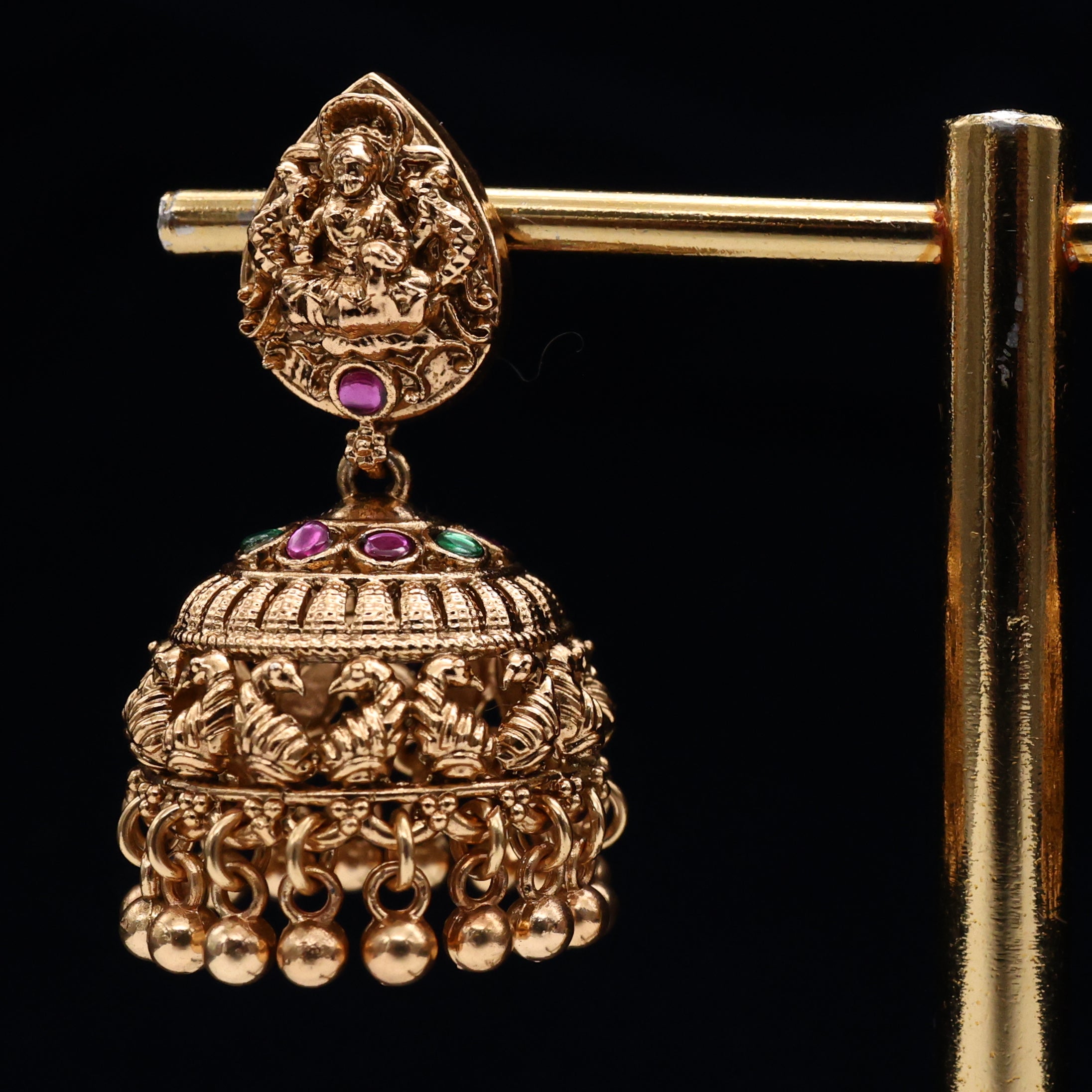 Antique Nagas Premium Lakshmi Paisley Bridal Jhumkas