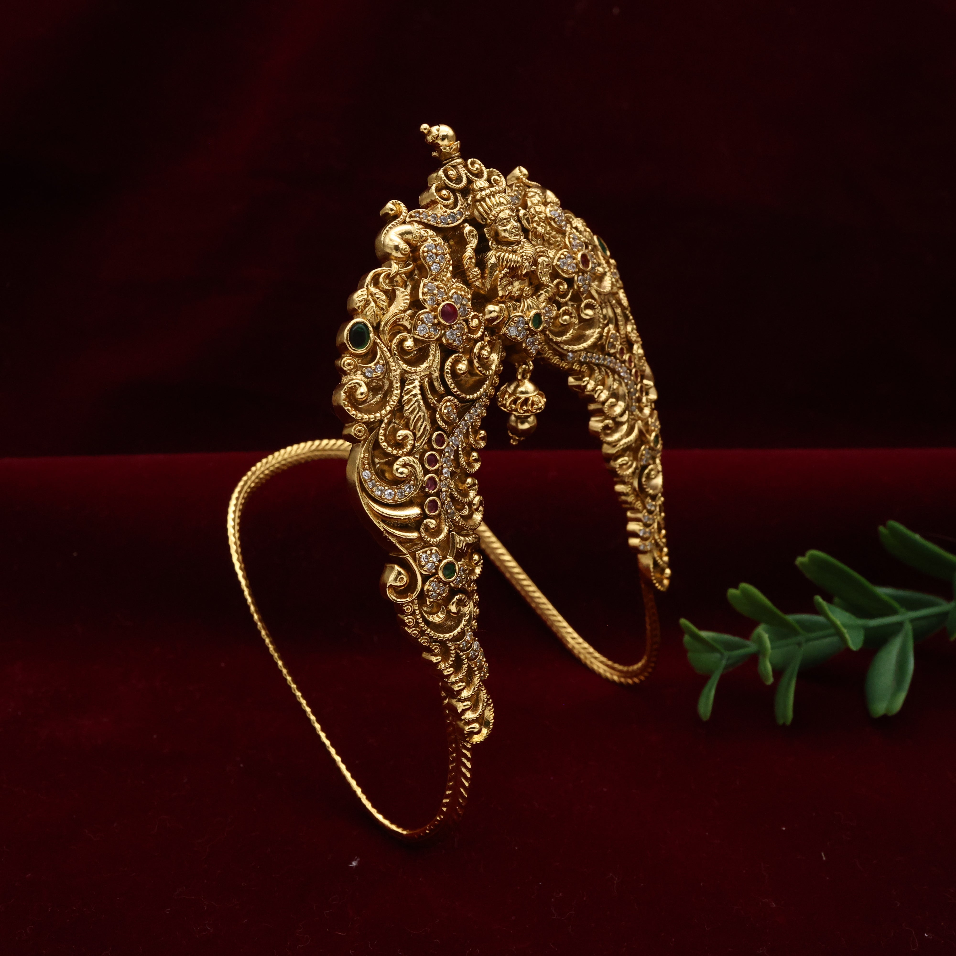 Antique Nagas AD Lakshmi Rettapakshi Single Piece Bridal Vanki