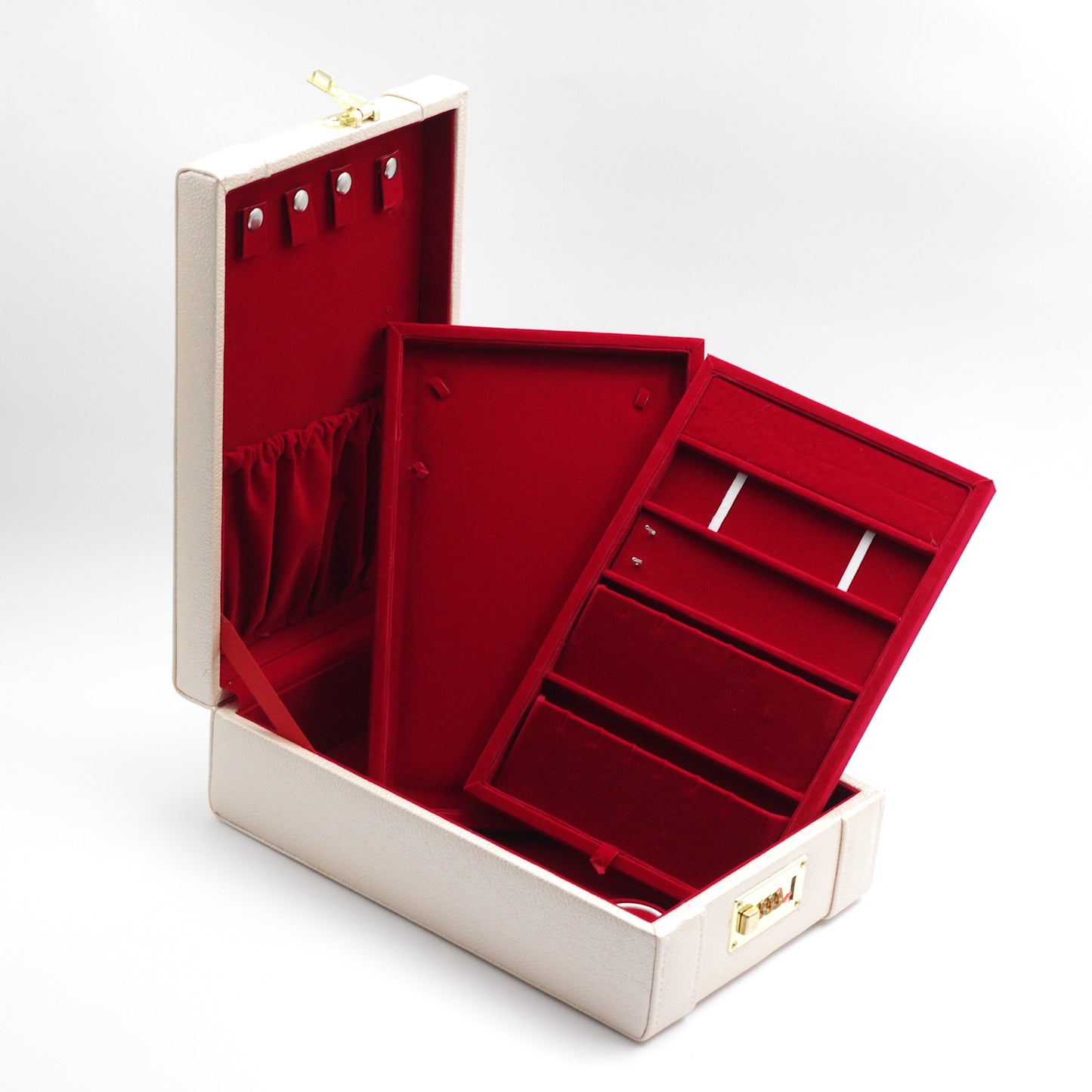 3 Layer Portable Safety Number Lock 3+1 Jewellery Storage Organiser