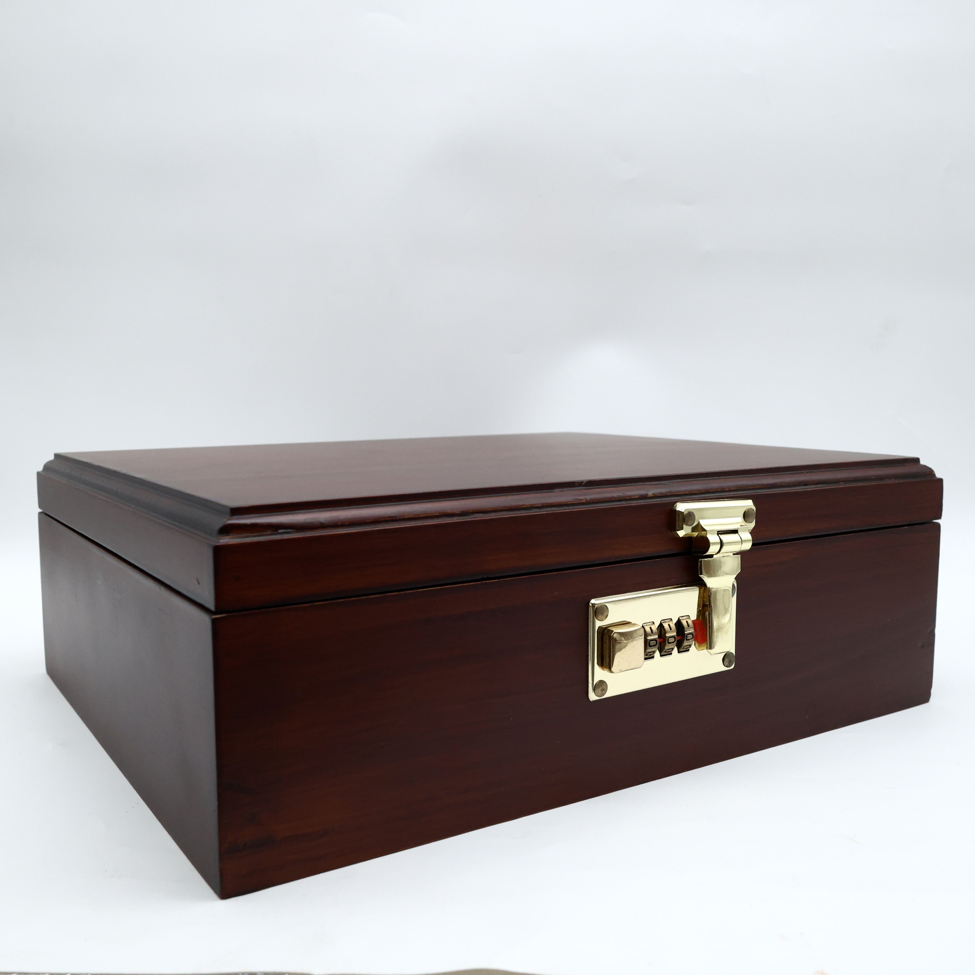 Premium Teak Wood 3+1 Multi Jewellery Organiser with Number Lock