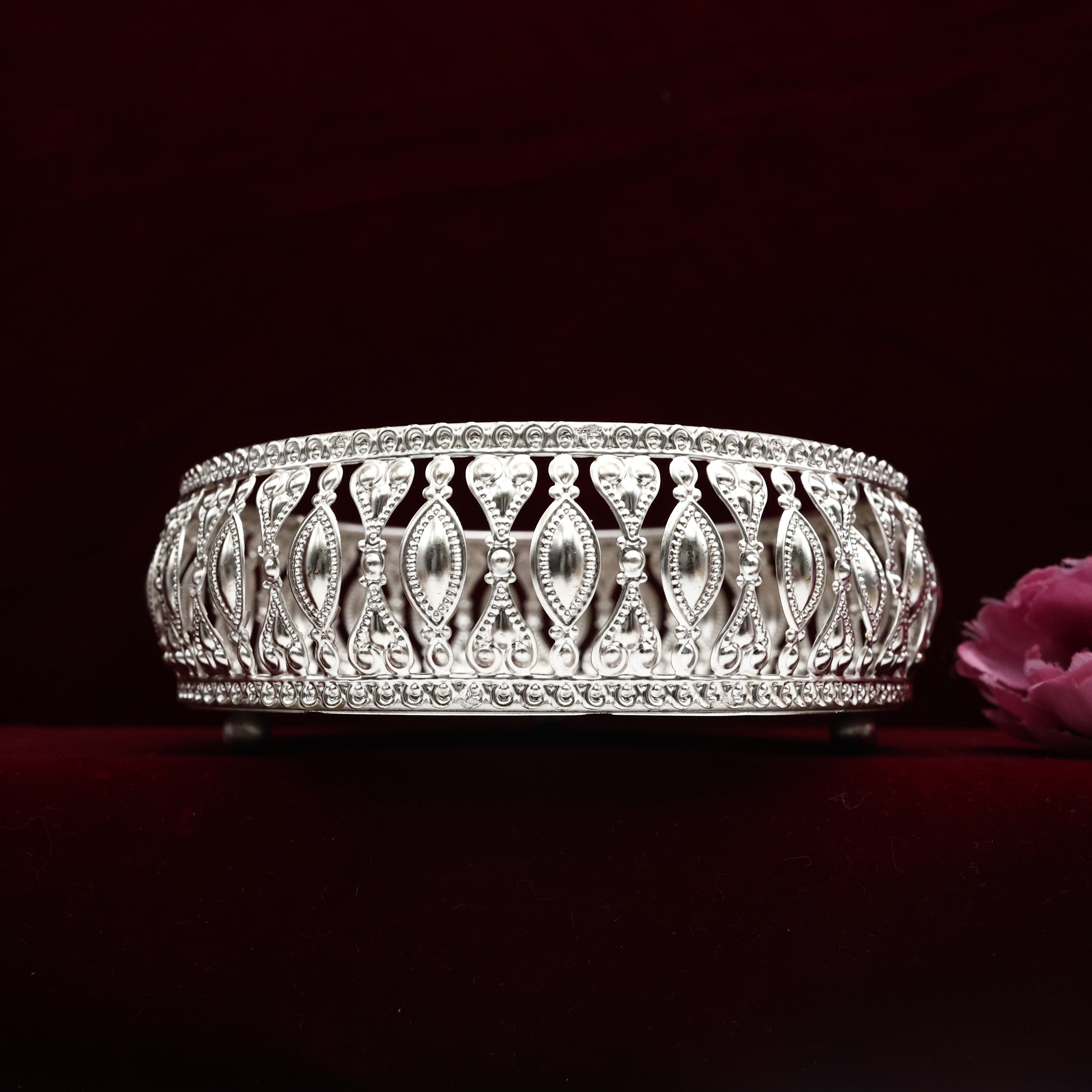 Silver Finish 6” Printed Tray (Comes in Assorted Prints)