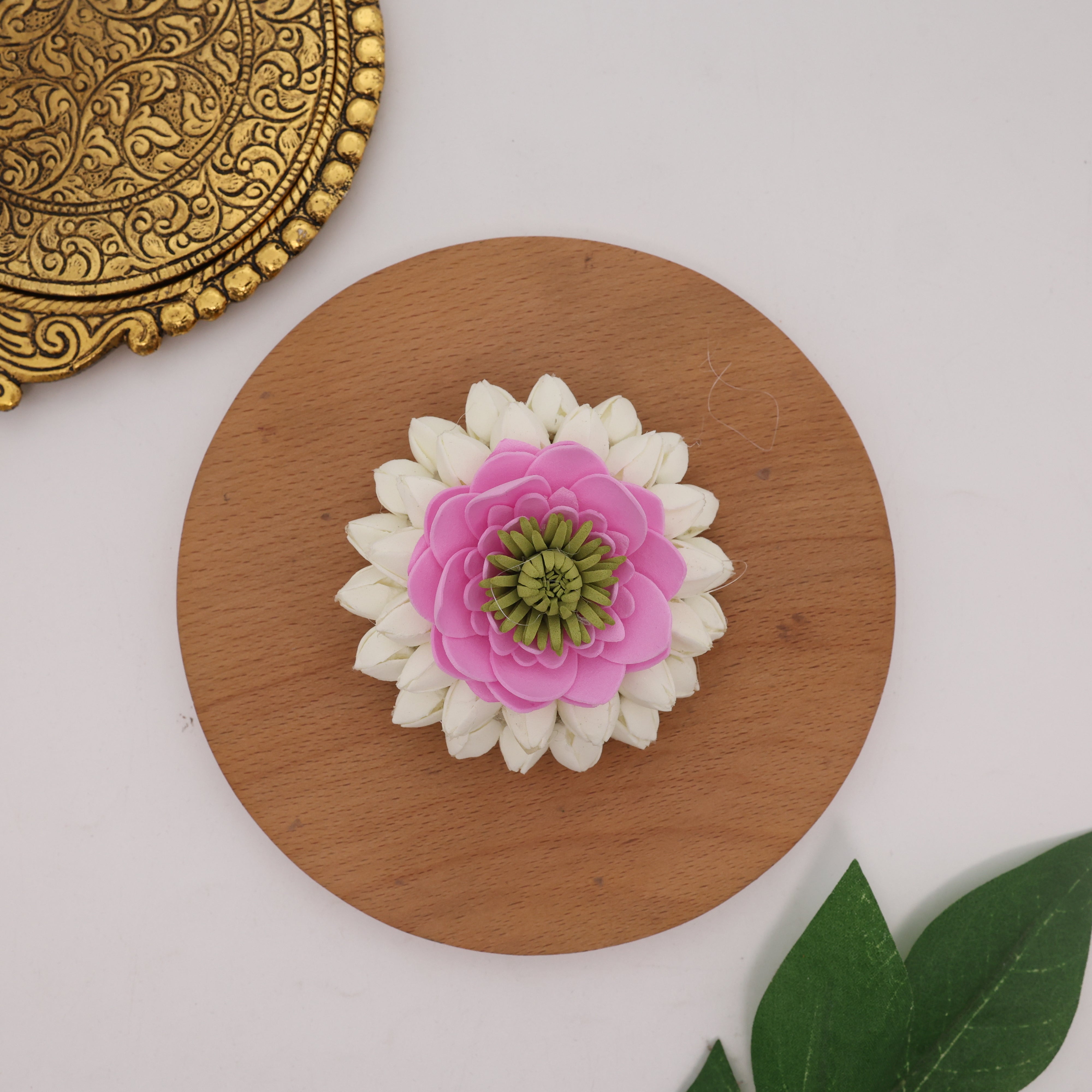 Handmade Foam Two Layer Jasmine Buds Lotus Alligator Hair Cip