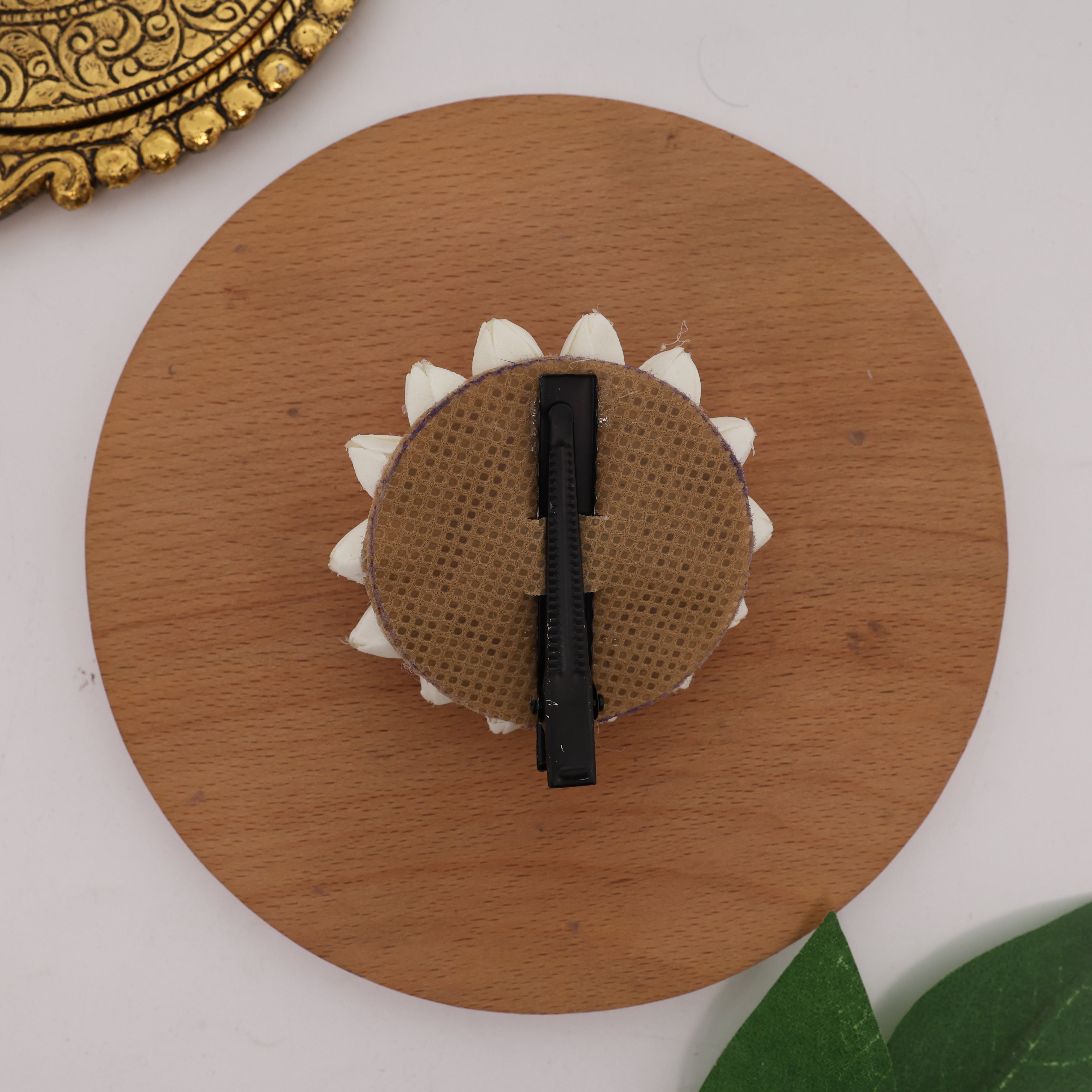 Handmade Foam Reusable Lotus Jasmine Buds Alligator Hair Clip
