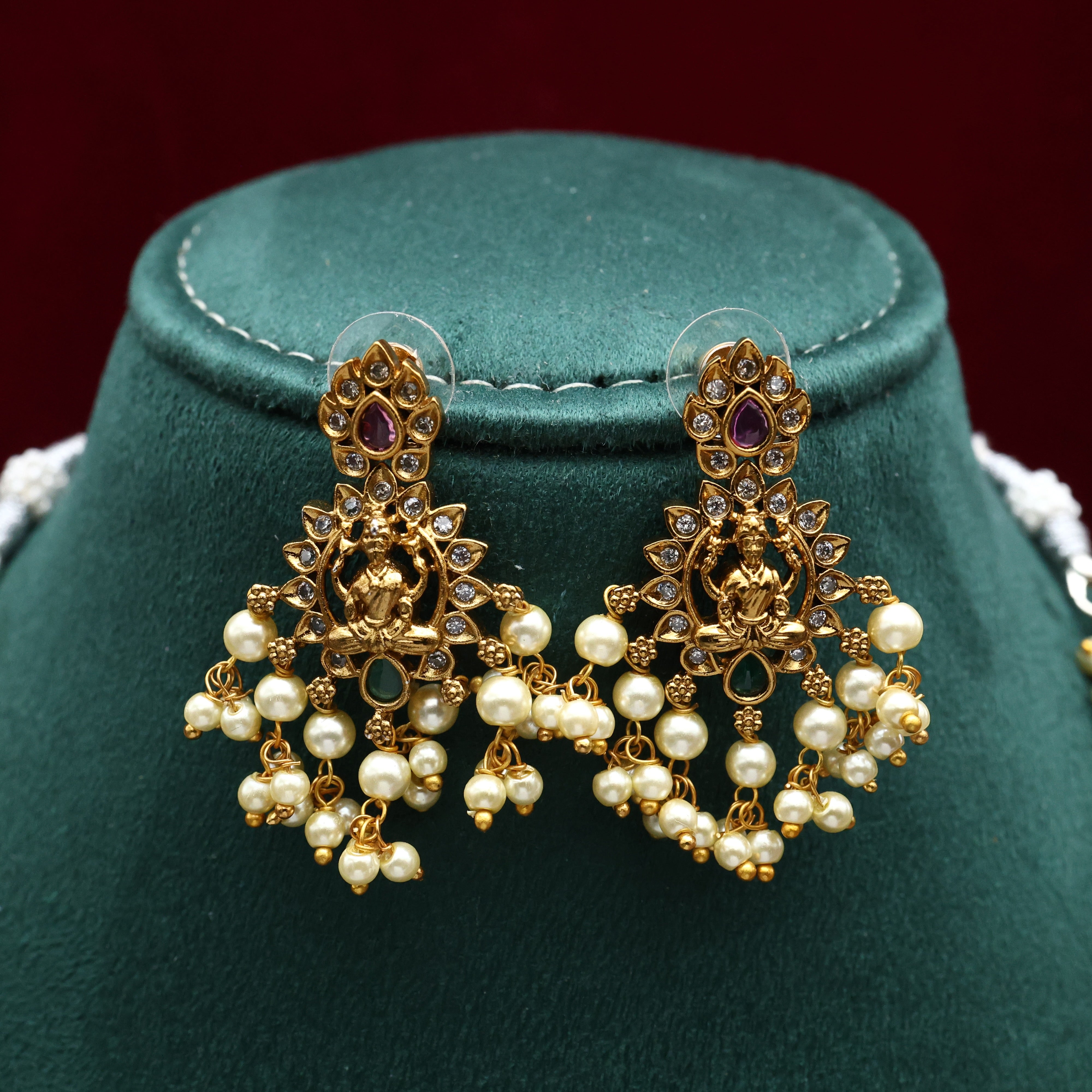 Antique AD Heavy Lakshmi Butta Bridal Guttapusalu Haaram Set