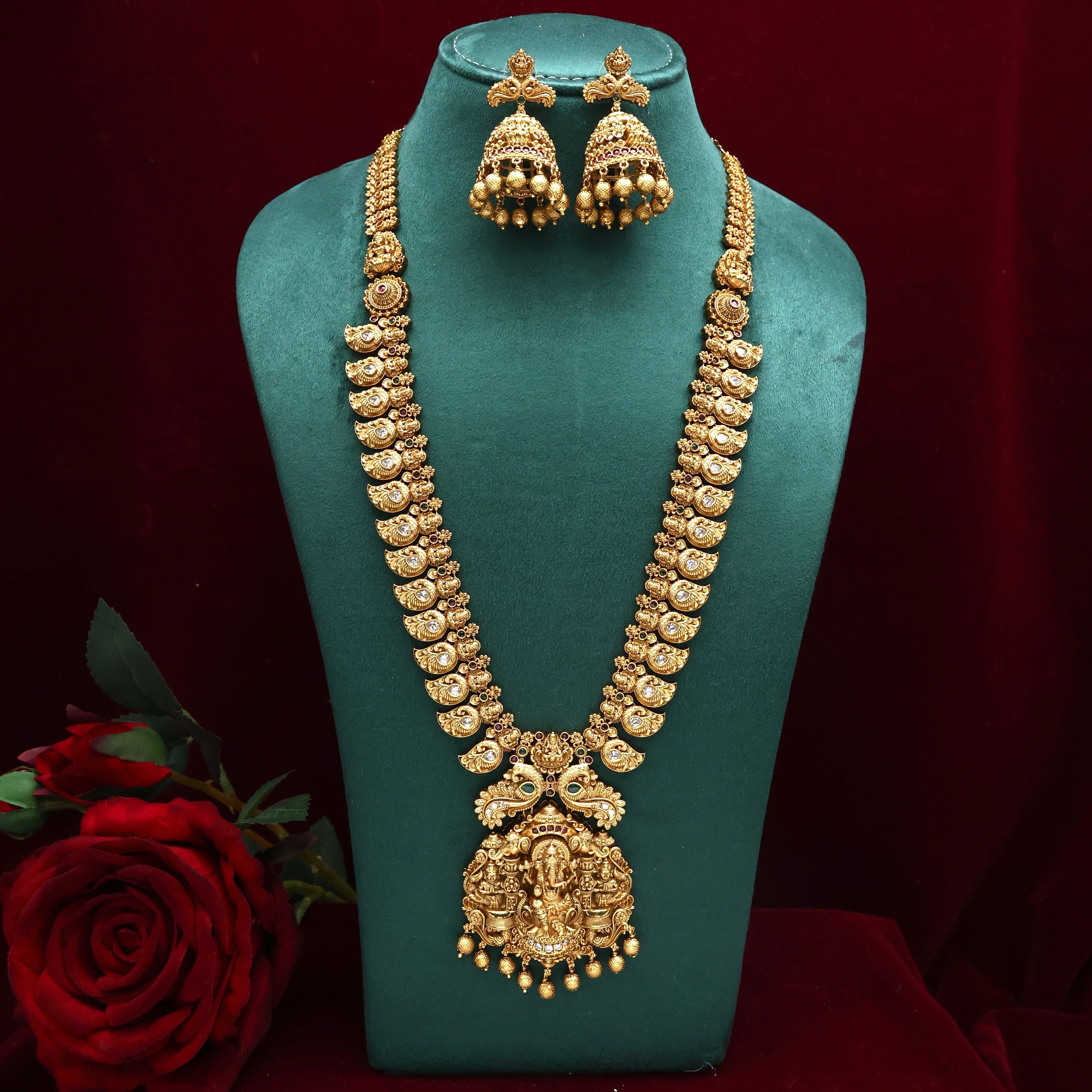 Antique Nagas Raj Ganesha Bridal Haaram Set