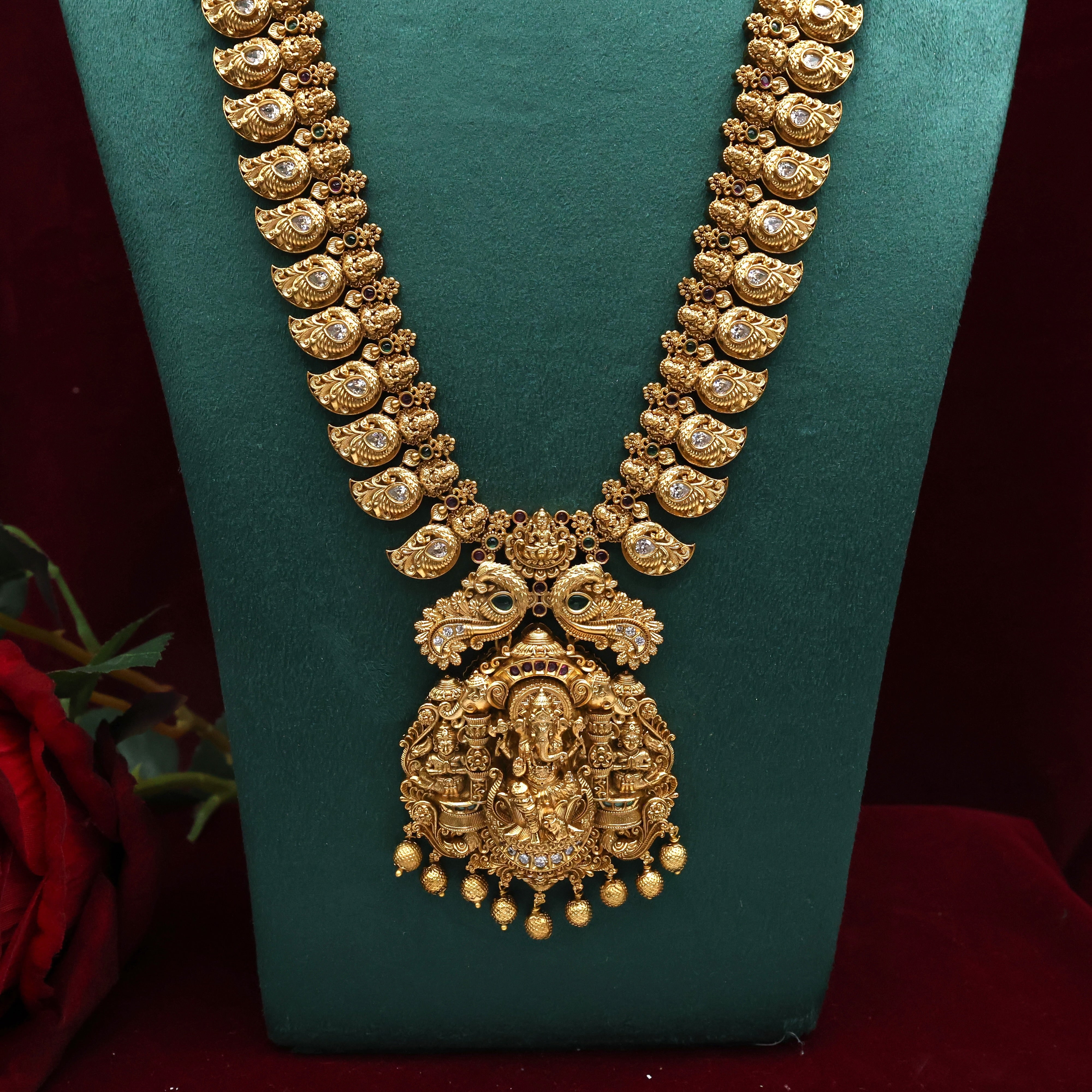 Antique Nagas Raj Ganesha Bridal Haaram Set