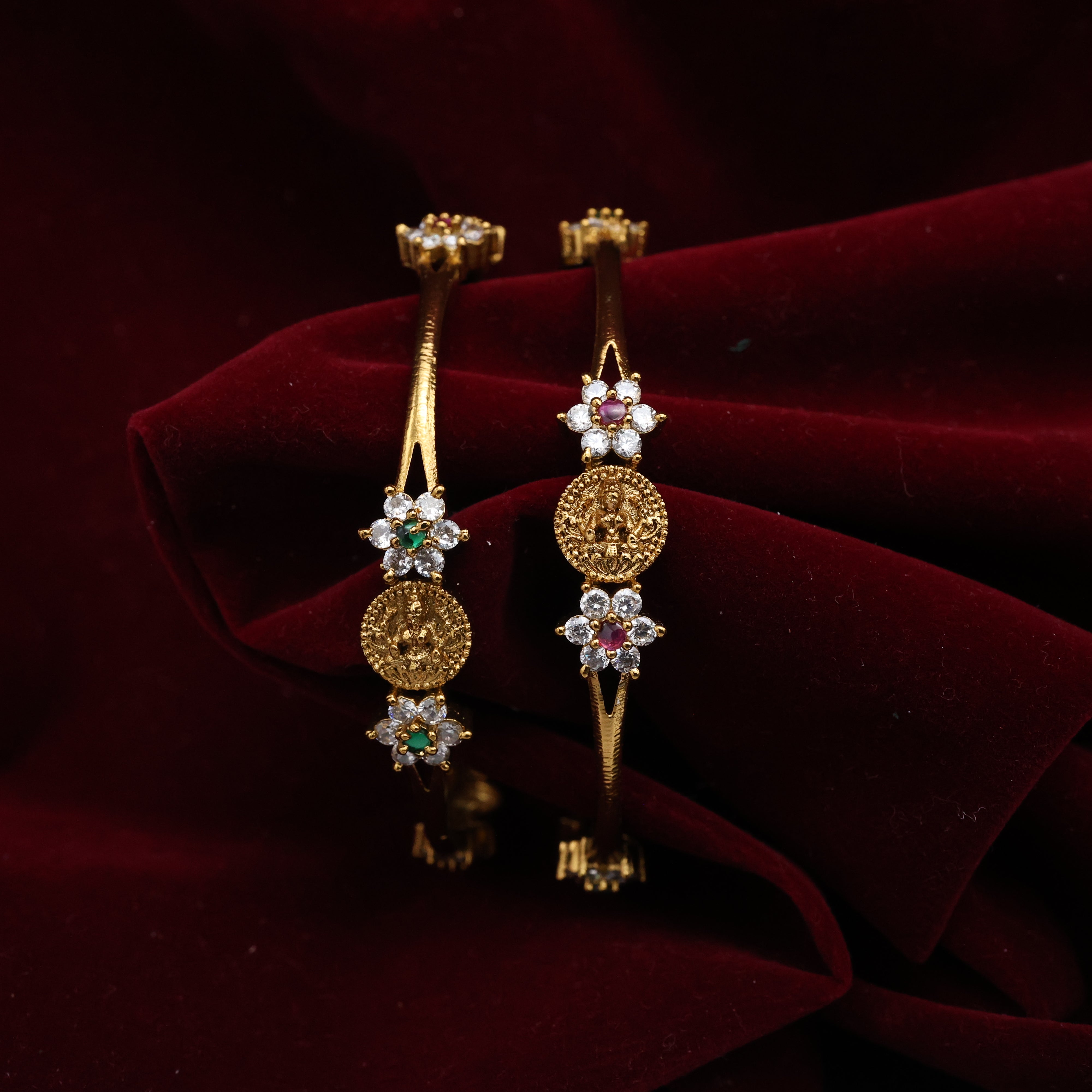 Antique Lakshmi Coin Star Flower Bangles