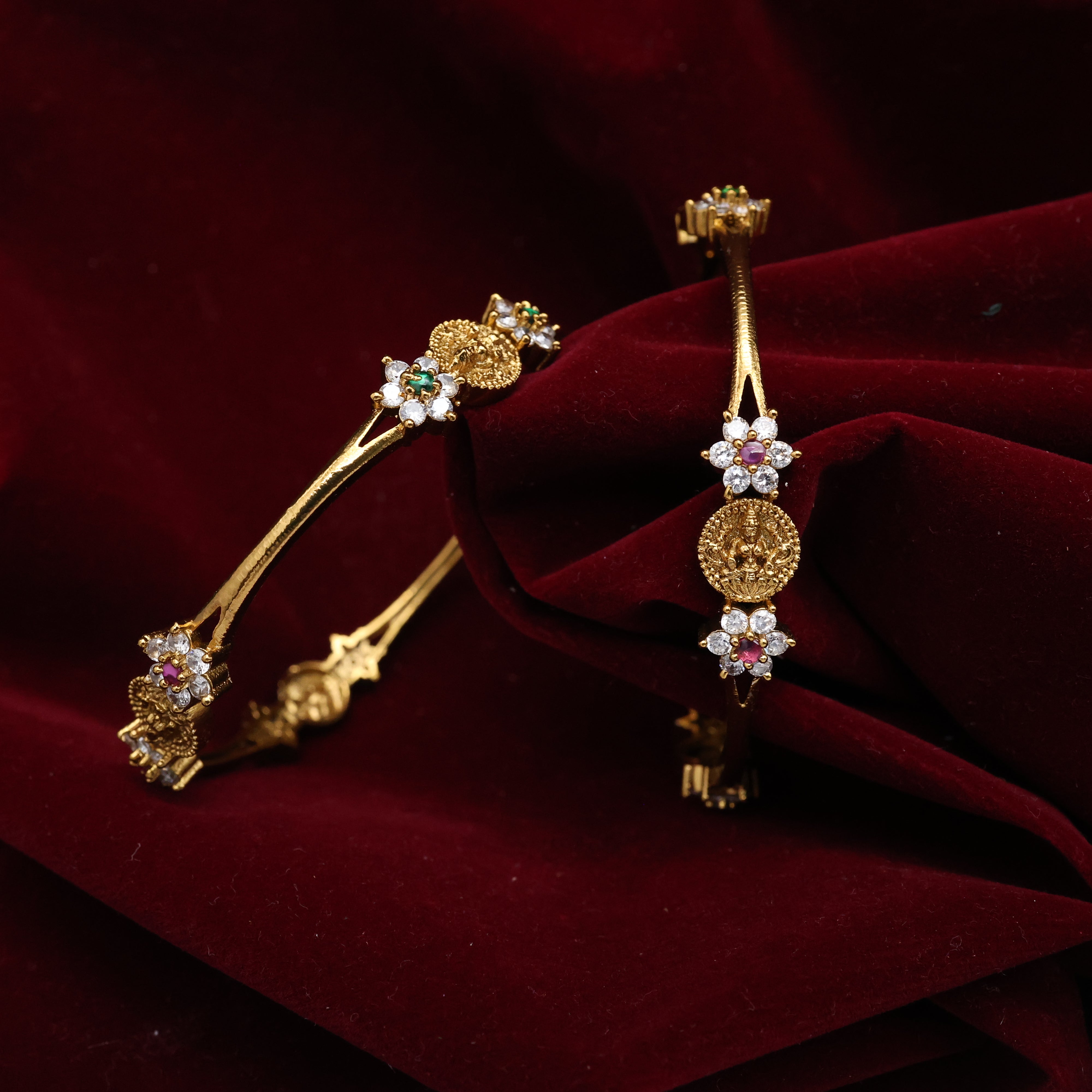 Antique Lakshmi Coin Star Flower Bangles