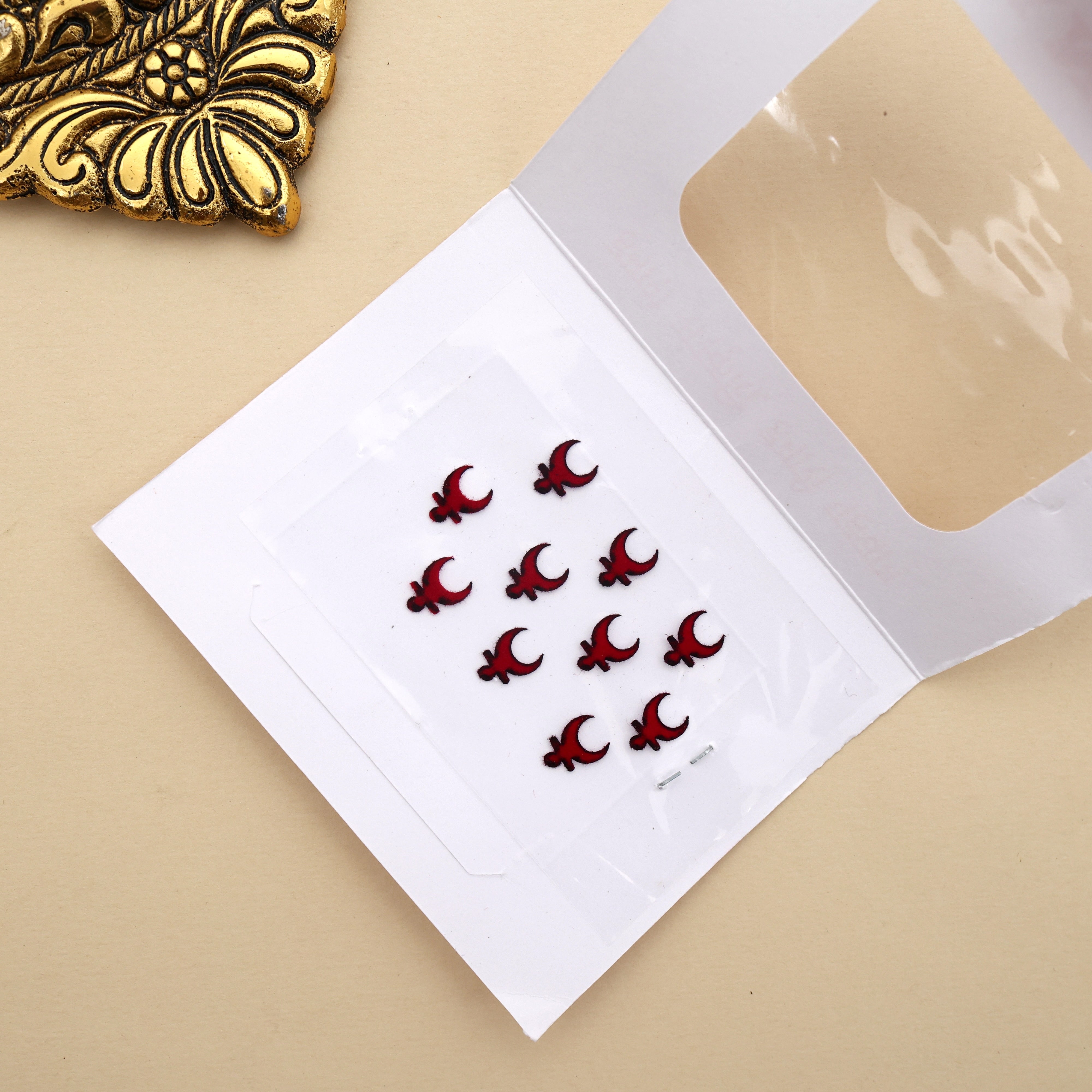 Maroon Chaandini Sticker Bindis - Big