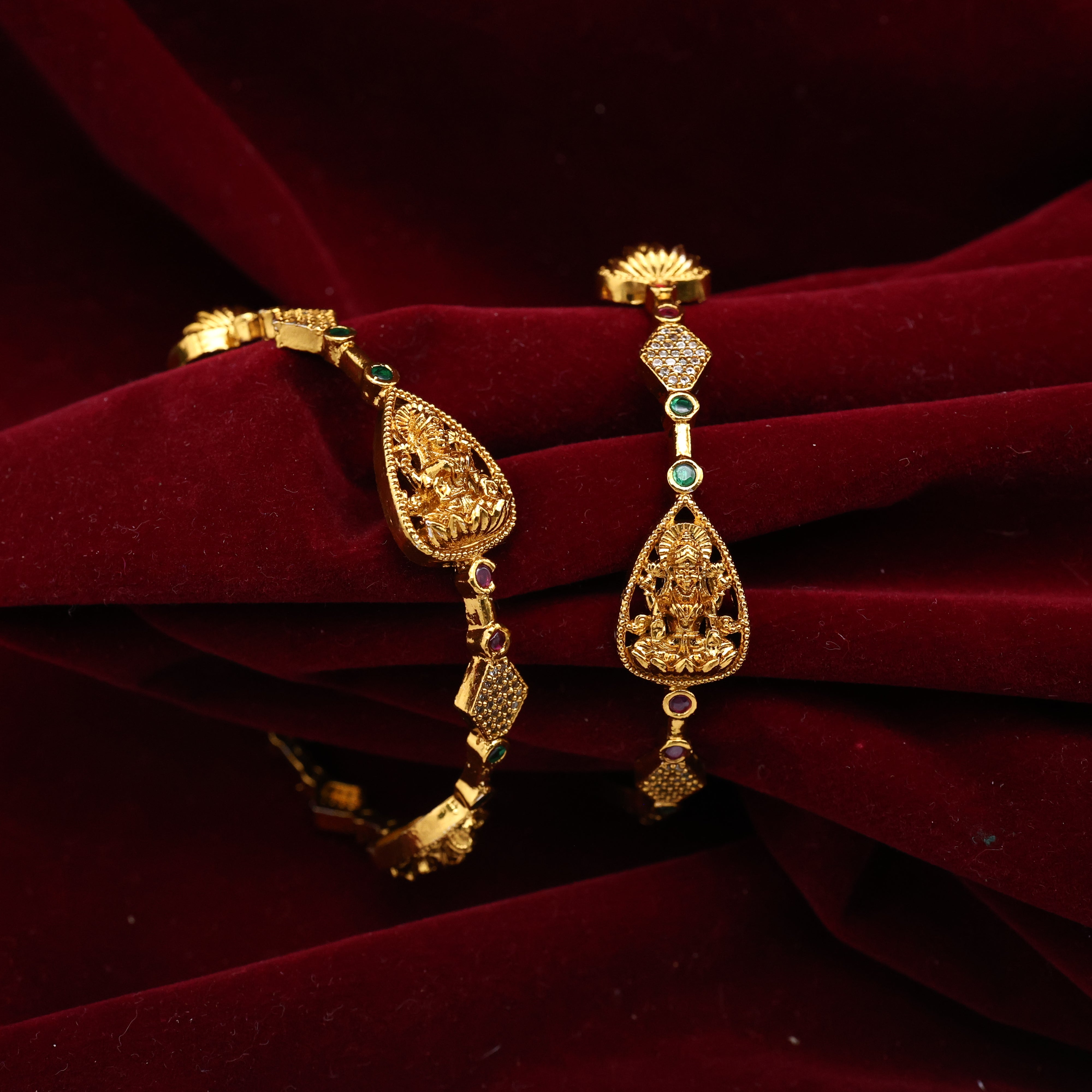 Antique AD Lakshmi Sleek Bangles