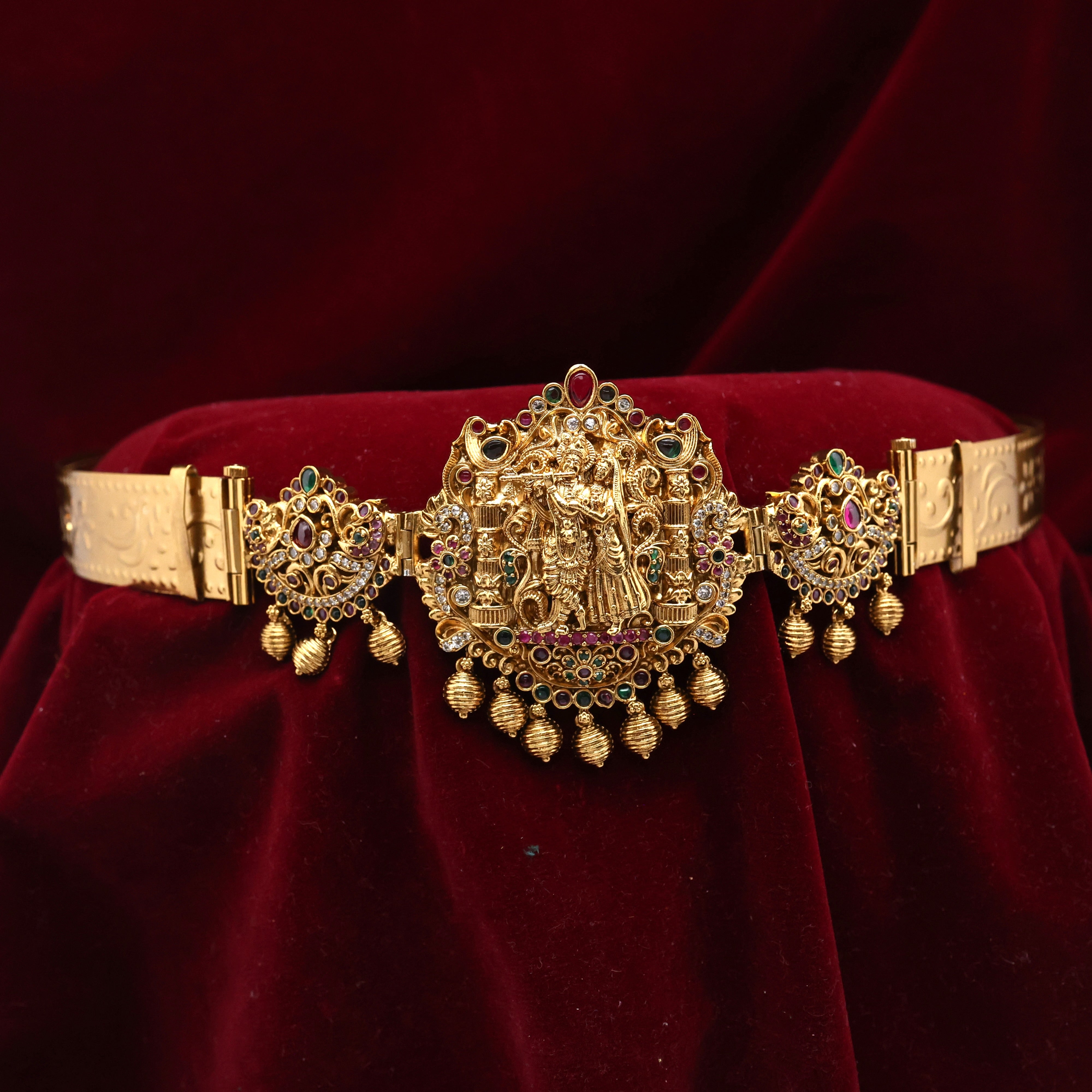 Antique Nagas Radhe Krishna AD Kids Adjustable Hip Belt