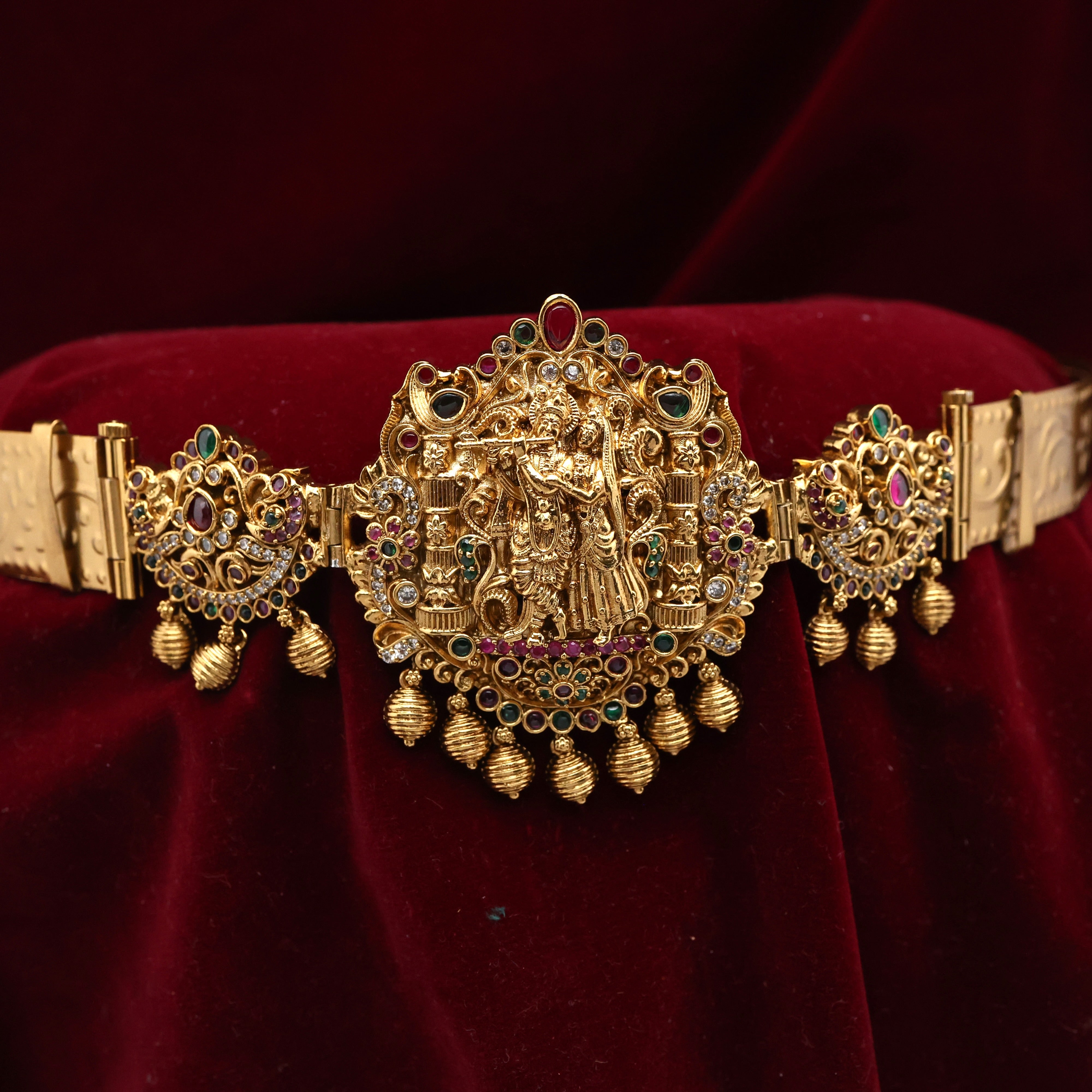 Antique Nagas Radhe Krishna AD Kids Adjustable Hip Belt