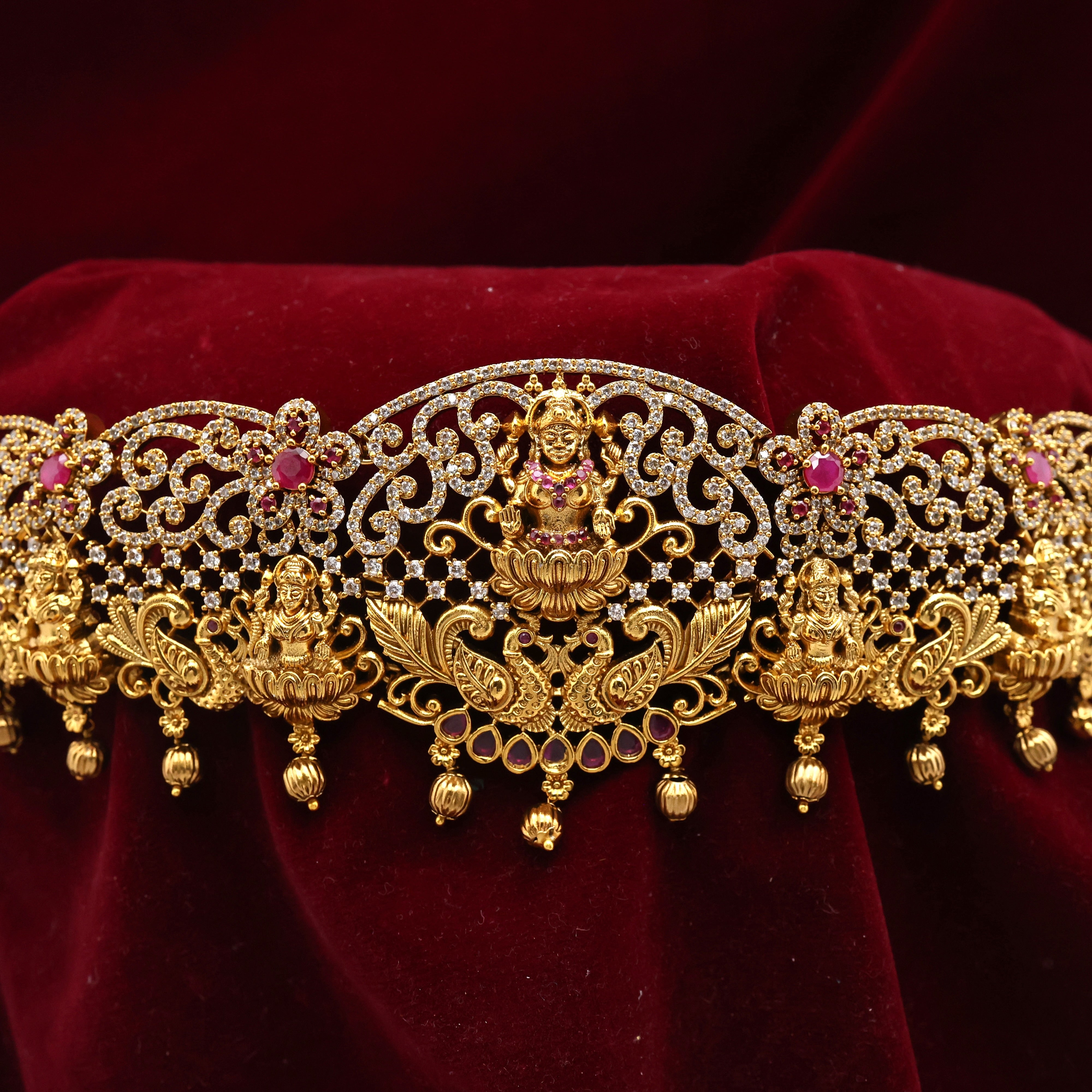 Diamond Look AD Lakshmi Adjustable Hip Belt