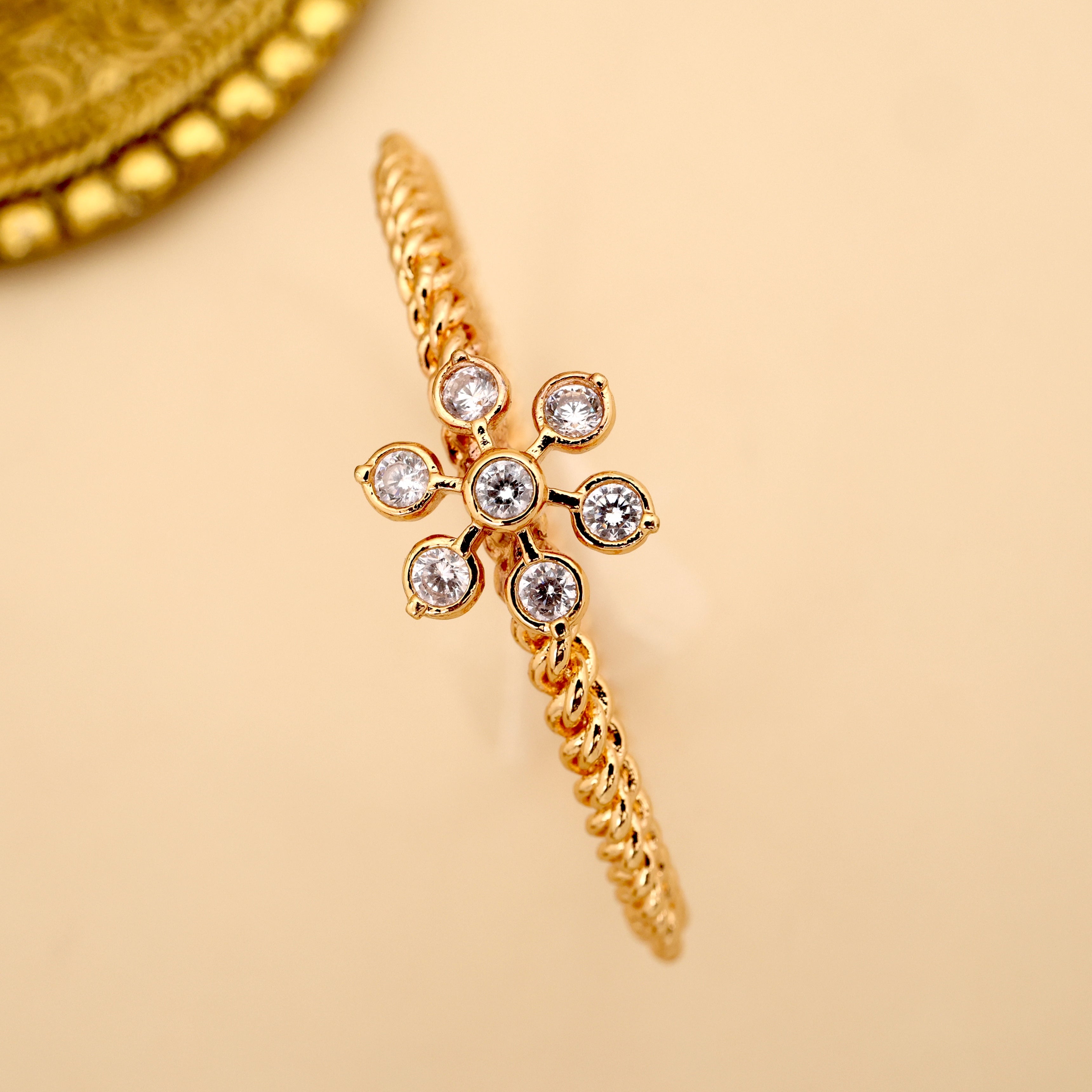 Micro Gold Polish Real Gold Look Murukku Kada Bangle