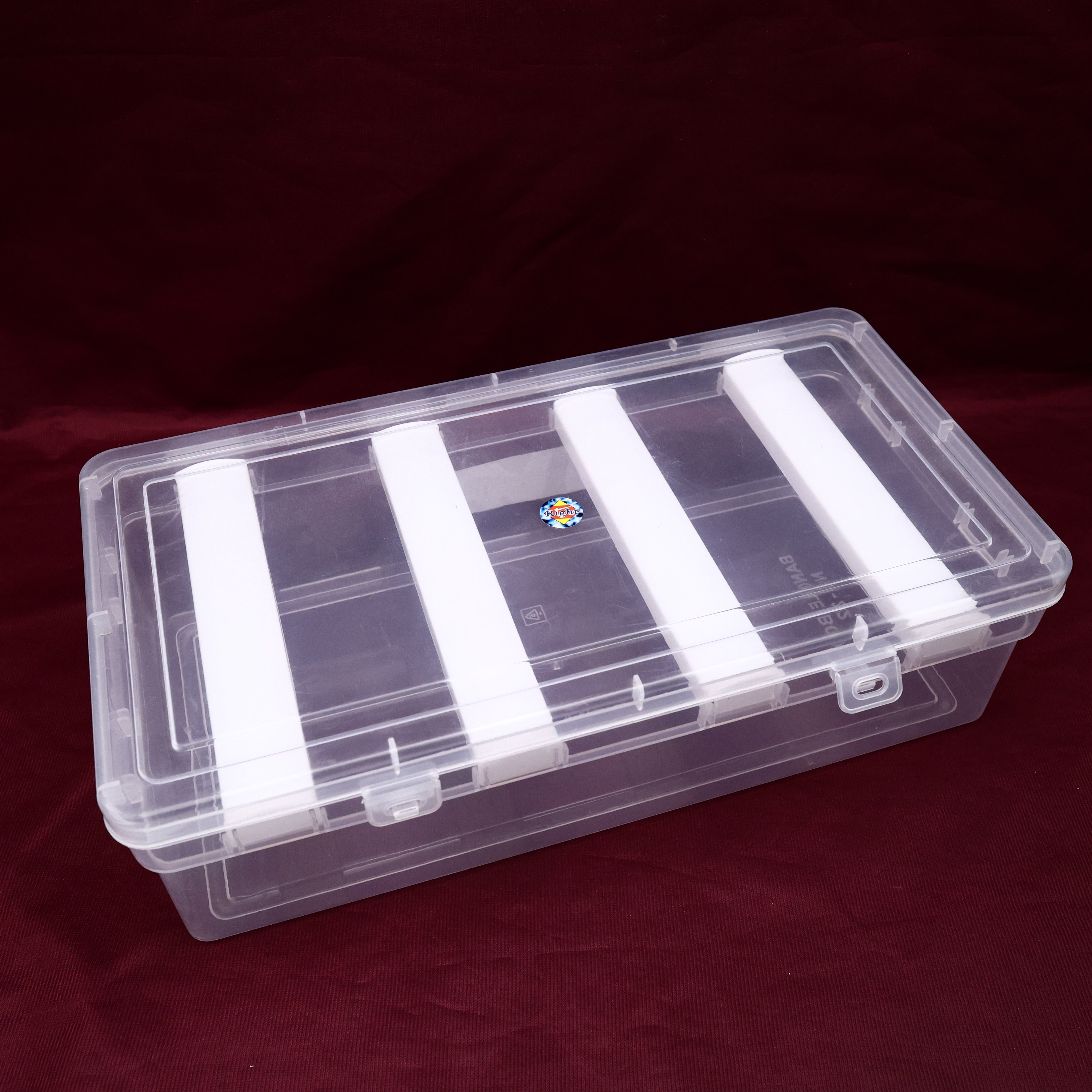 THICK PLASTIC ADJUSTABLE REMOVABLE 4 MEDIUM ROD BANGLE BOX - BANGLE ORGANISER