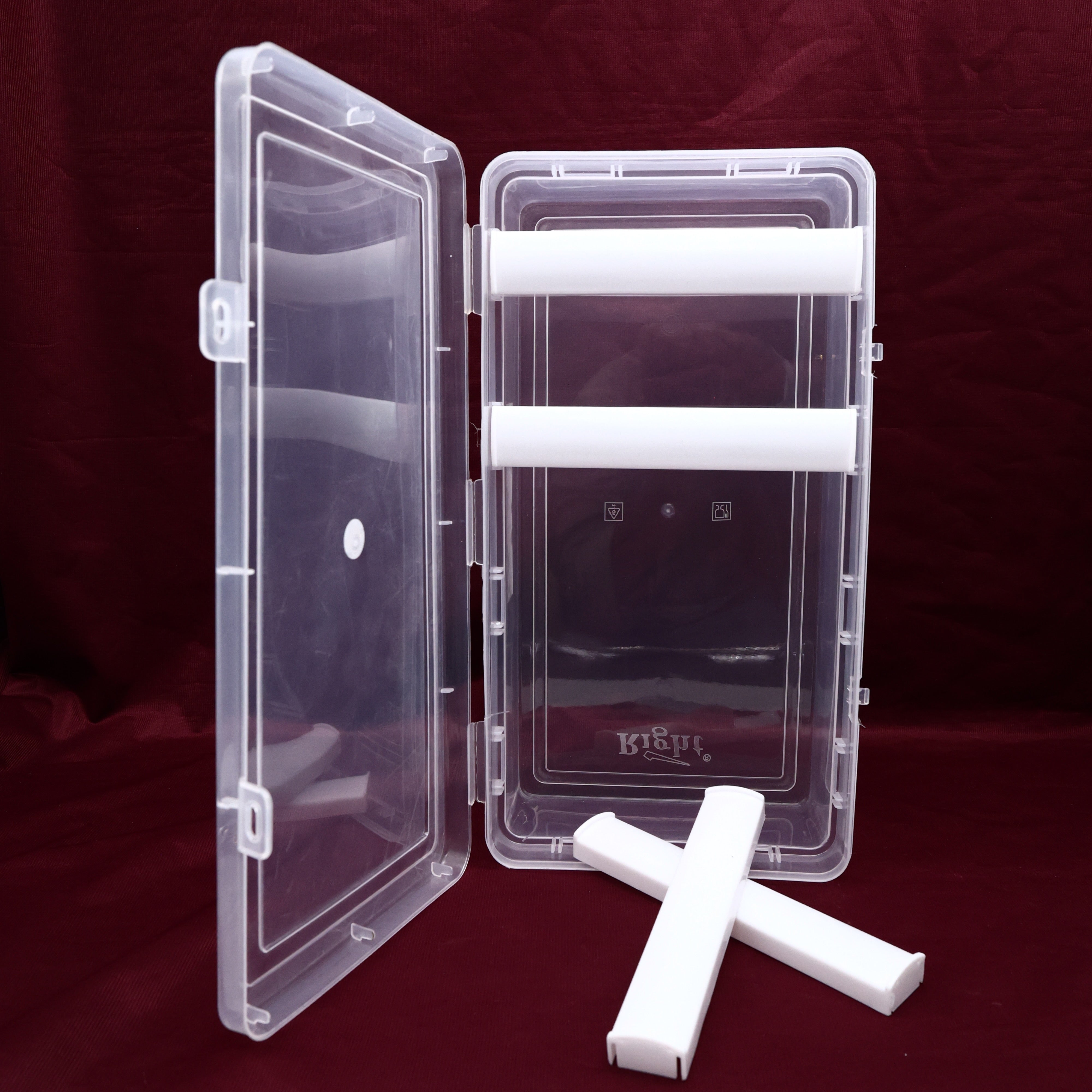 THICK PLASTIC ADJUSTABLE REMOVABLE 4 MEDIUM ROD BANGLE BOX - BANGLE ORGANISER