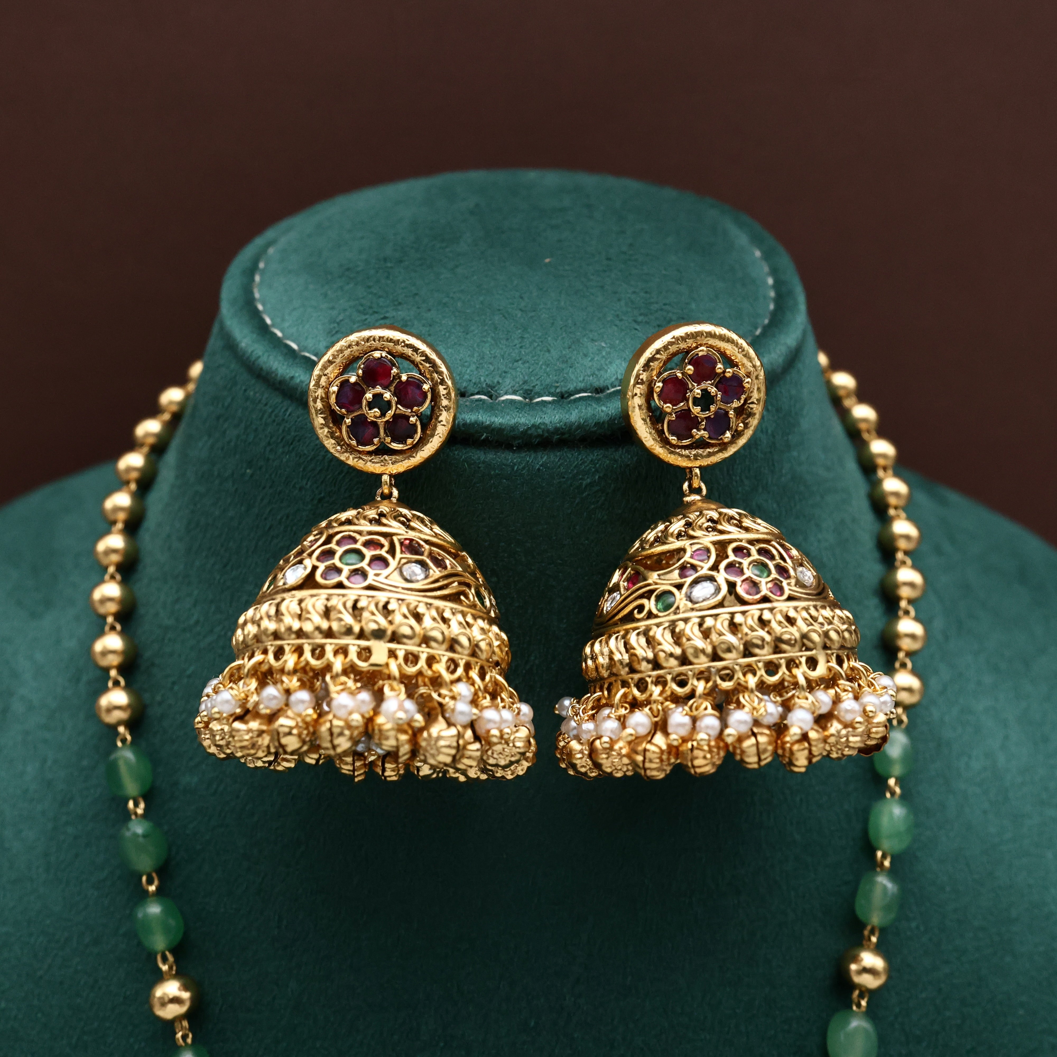 Premium Kundan Kemp Ram Parivar Beaded Mala Set