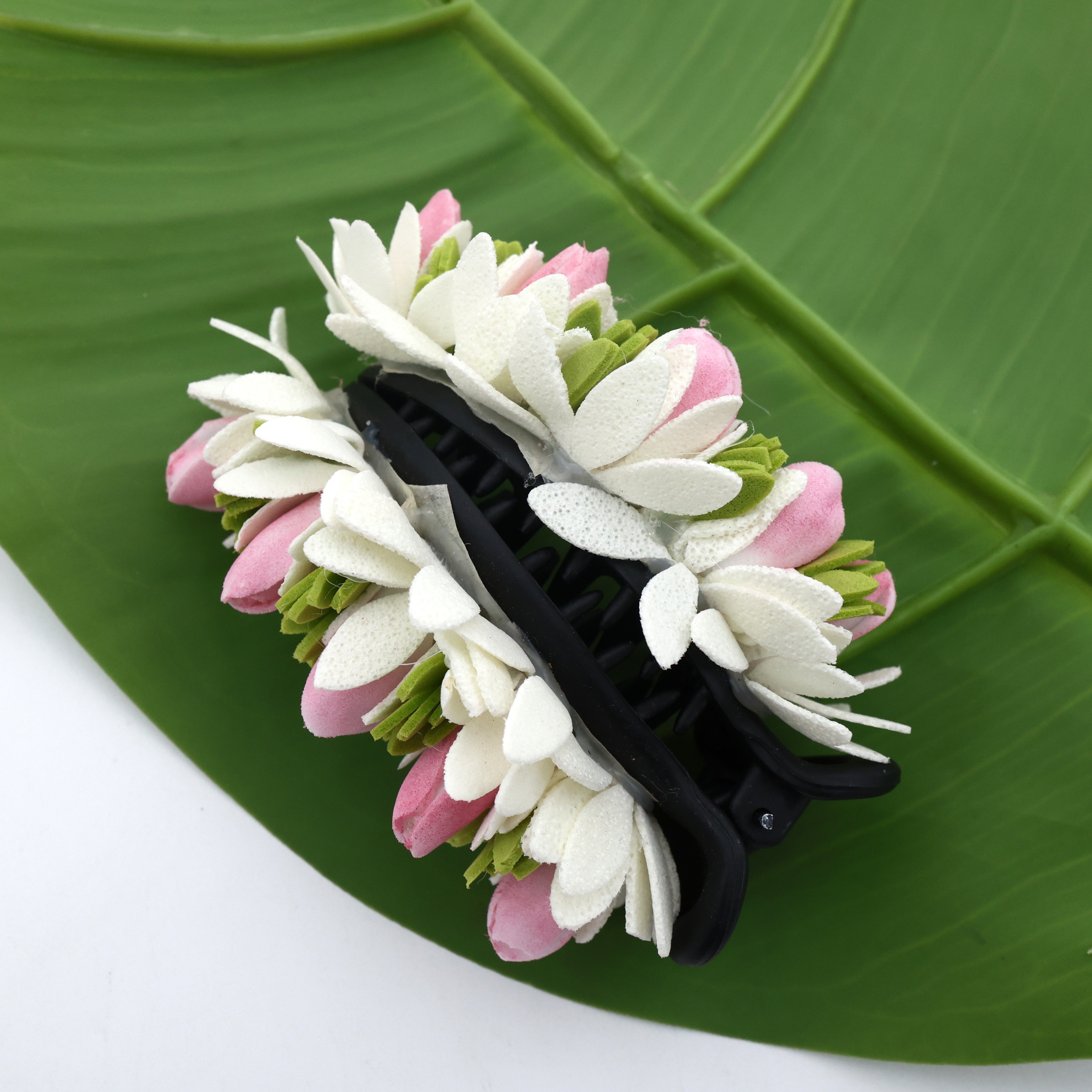 Handmade Foam Cherry Kadhambam Poo Banana Clip