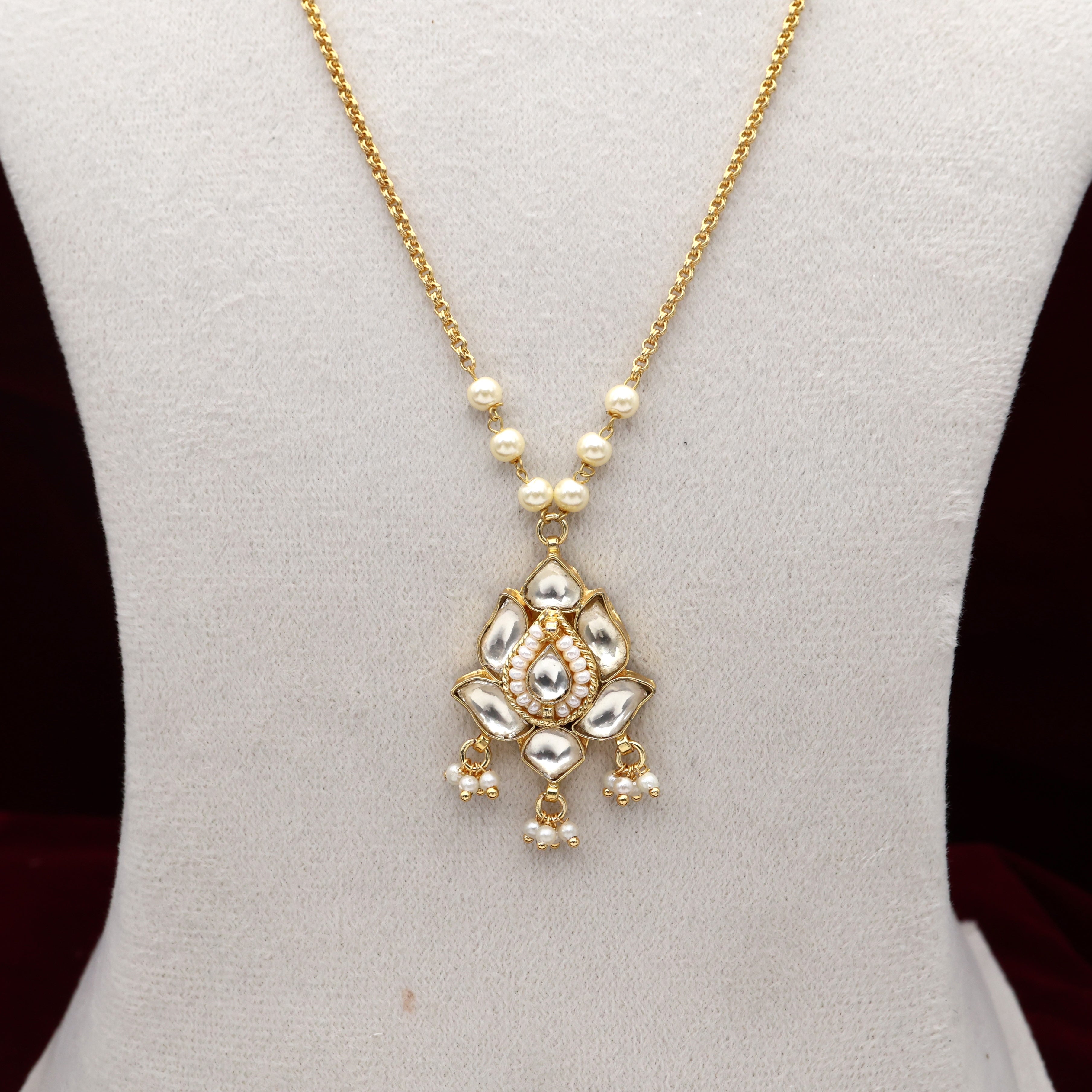 Premium Pachi Kundan Tamara Pendant Chain