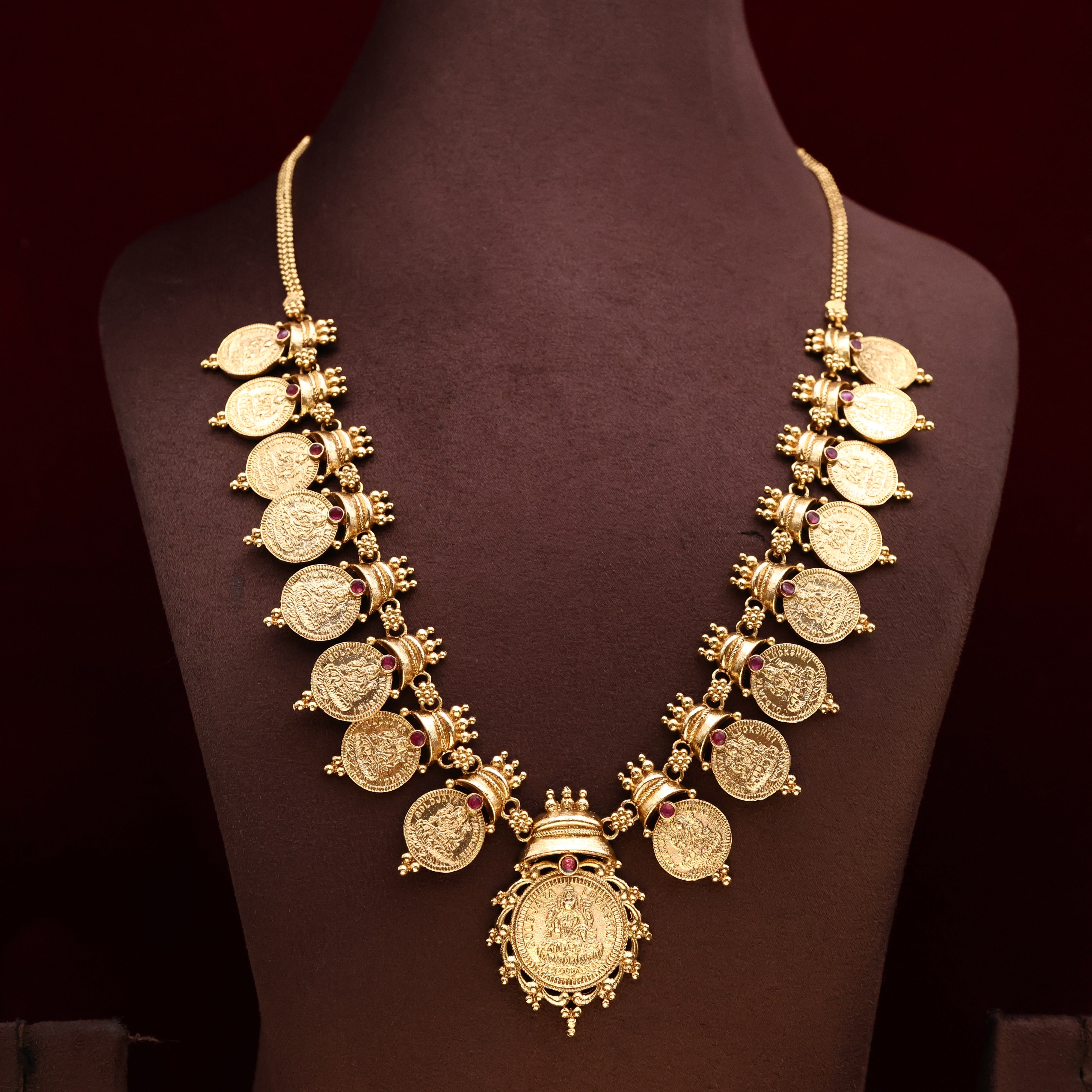 Exclusive Kerala Premium Antique Big Lakshmi Coins Bridal Necklace