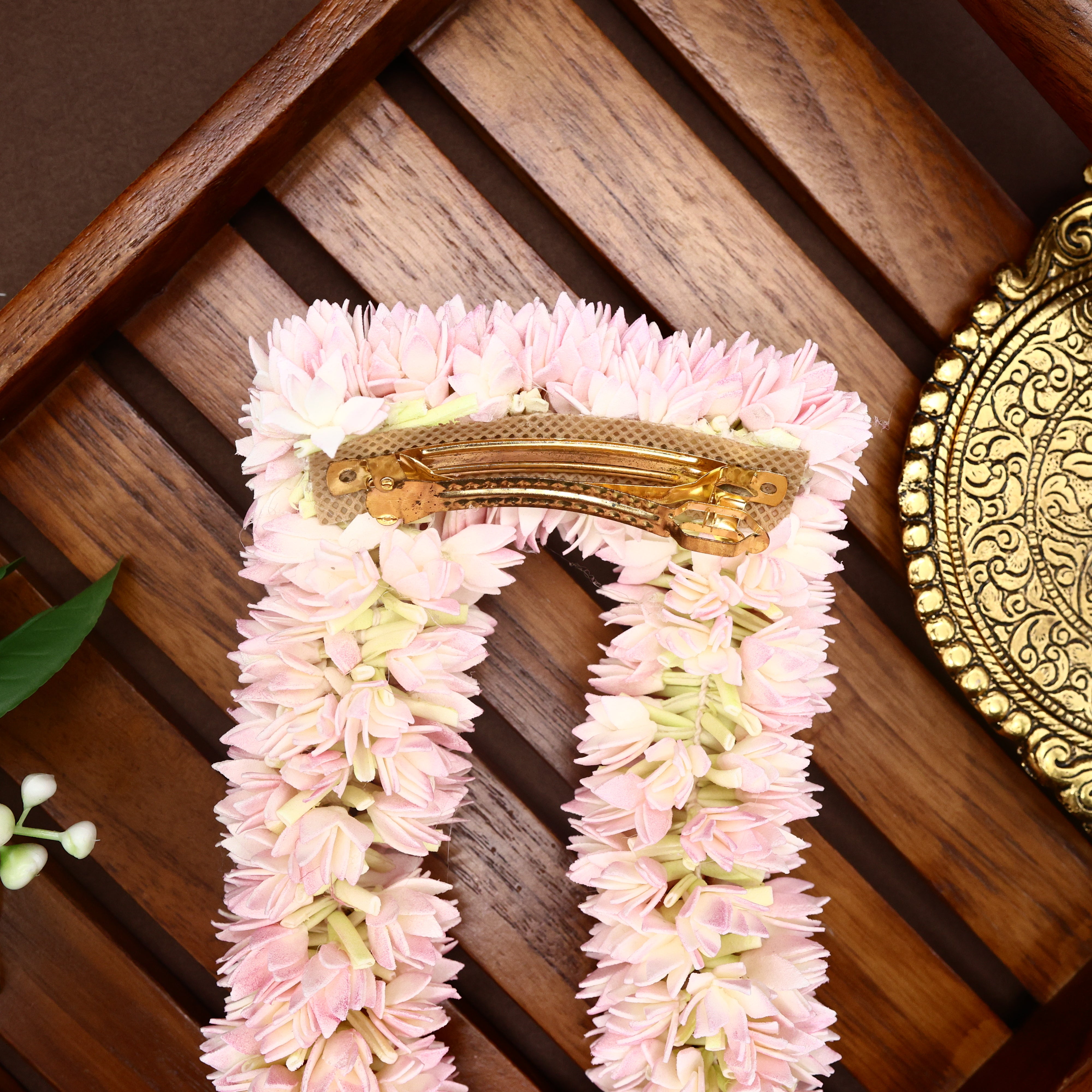 Very Easy to Wear Real Looking Reusable Foam Jathi/Jaji Poo with French Barrette Clip