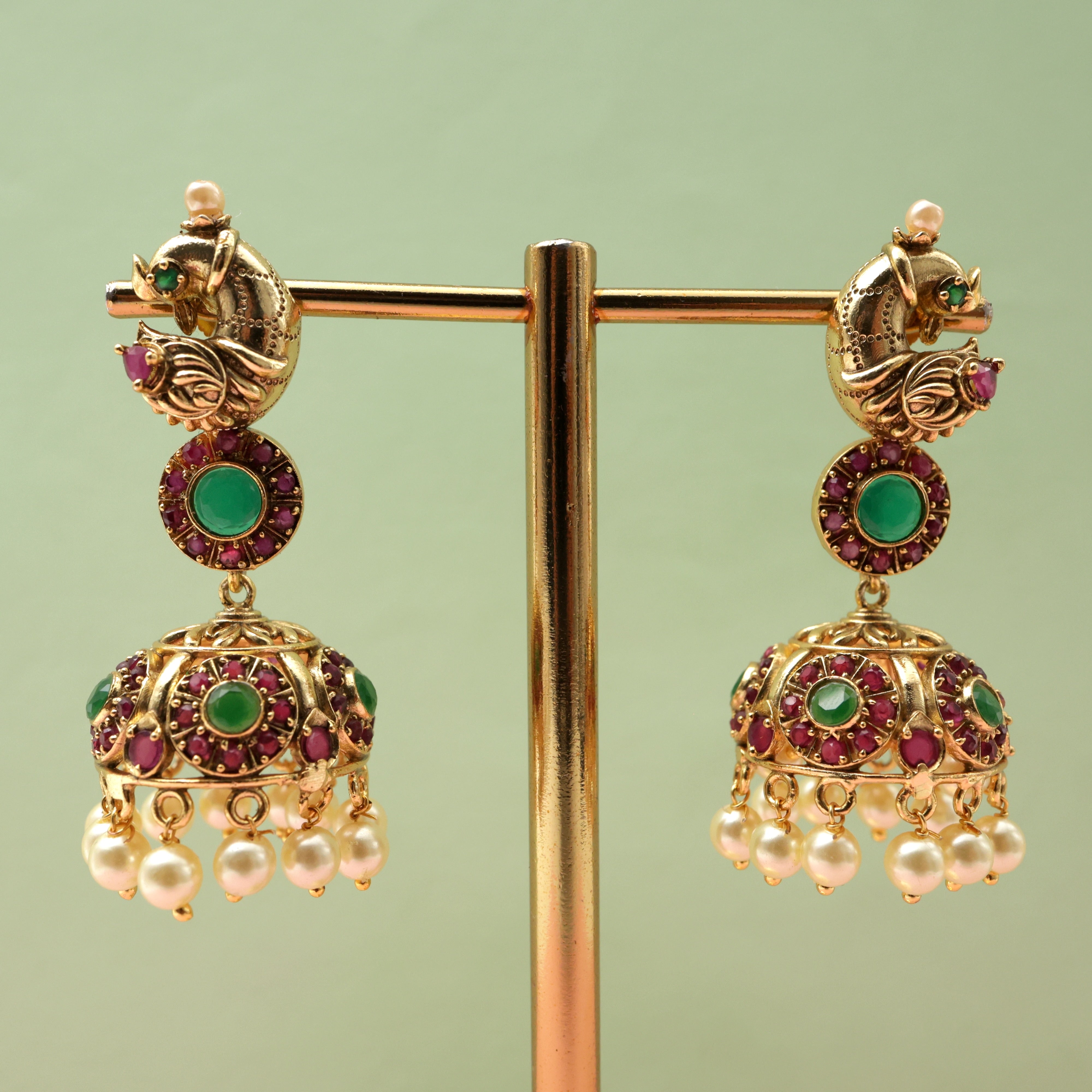 antique bridal jhumkas