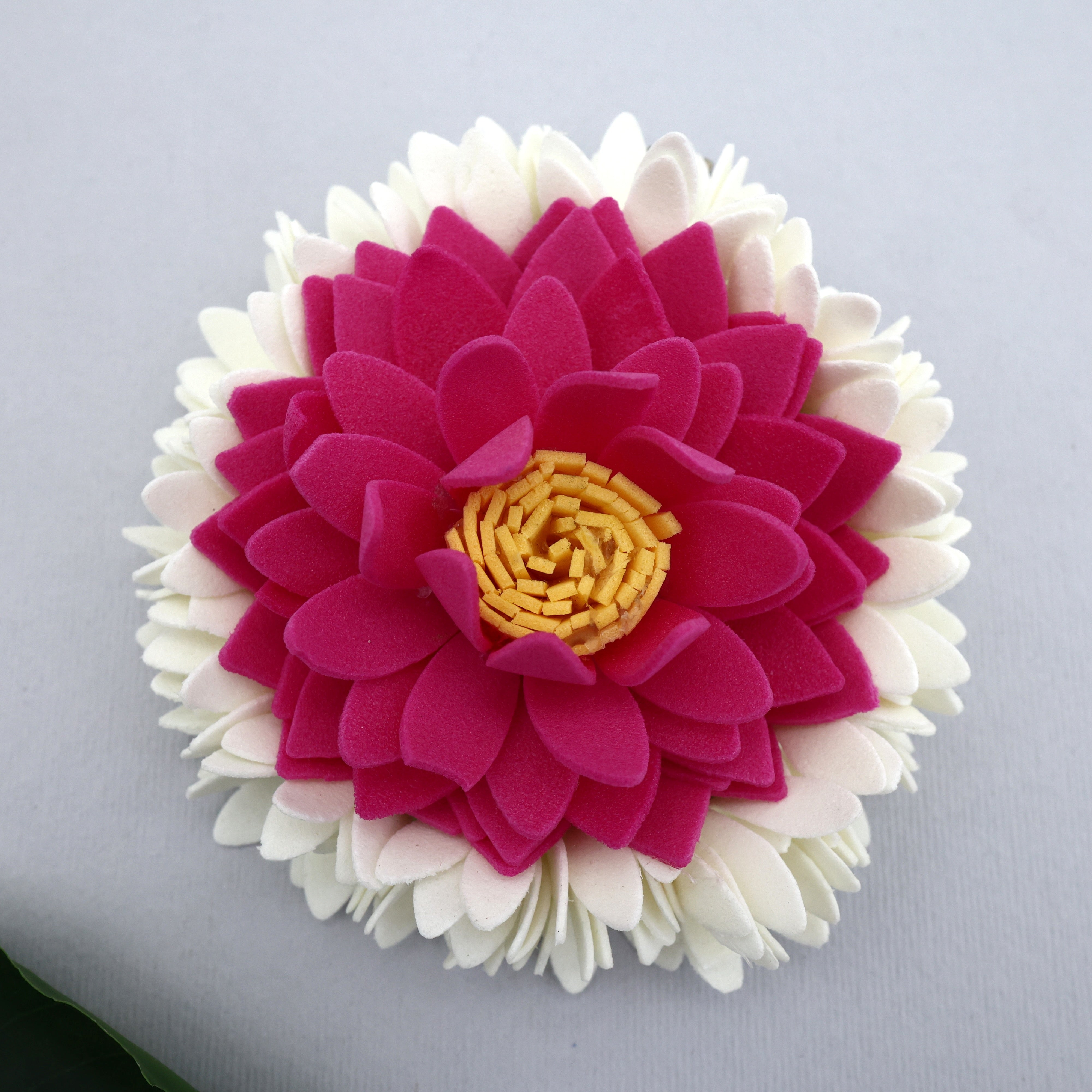 Handmade Foam Mullai Lotus Alligator Hair Clip