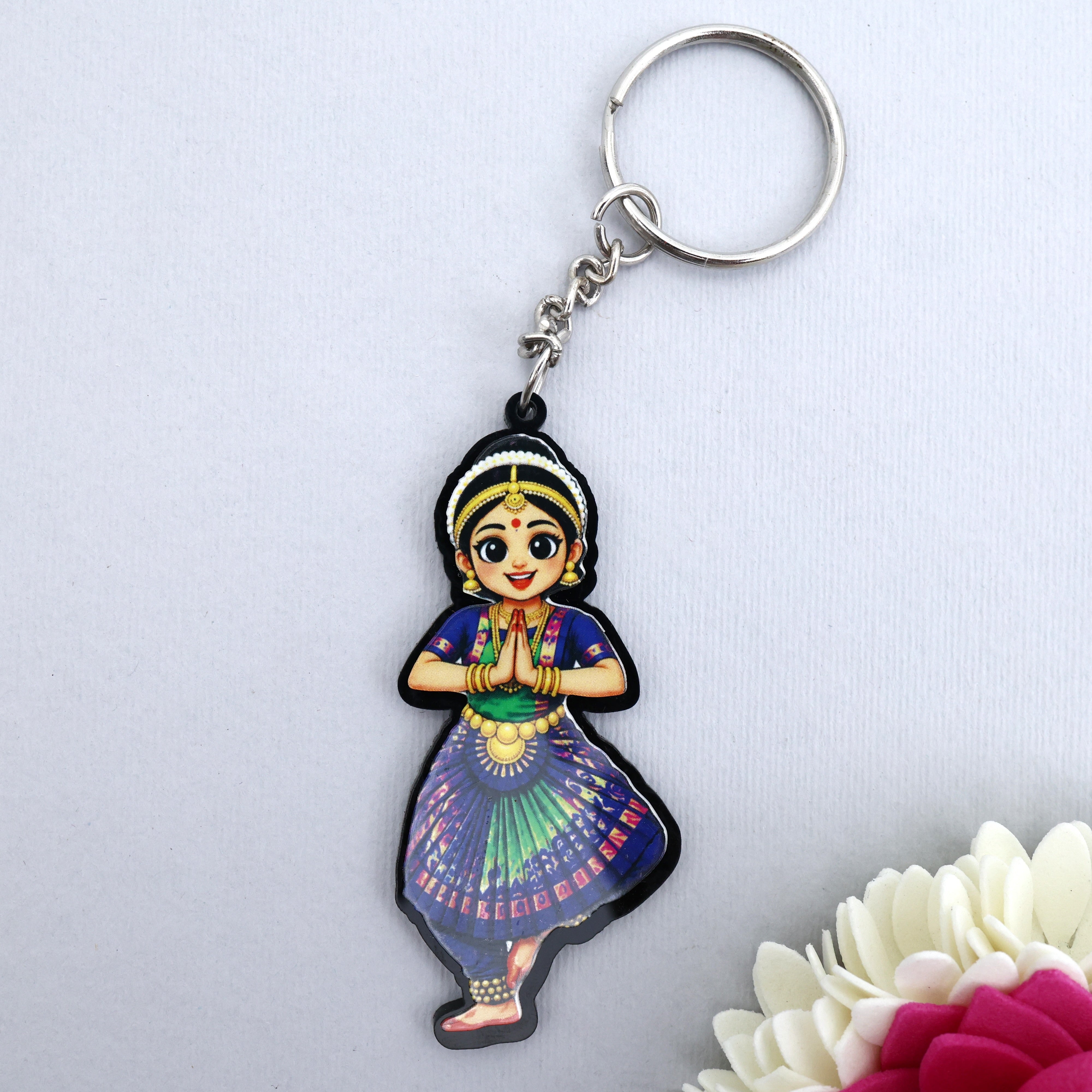 Cute Caricature Style Dancer Acrylic Keychain - 3 Inches