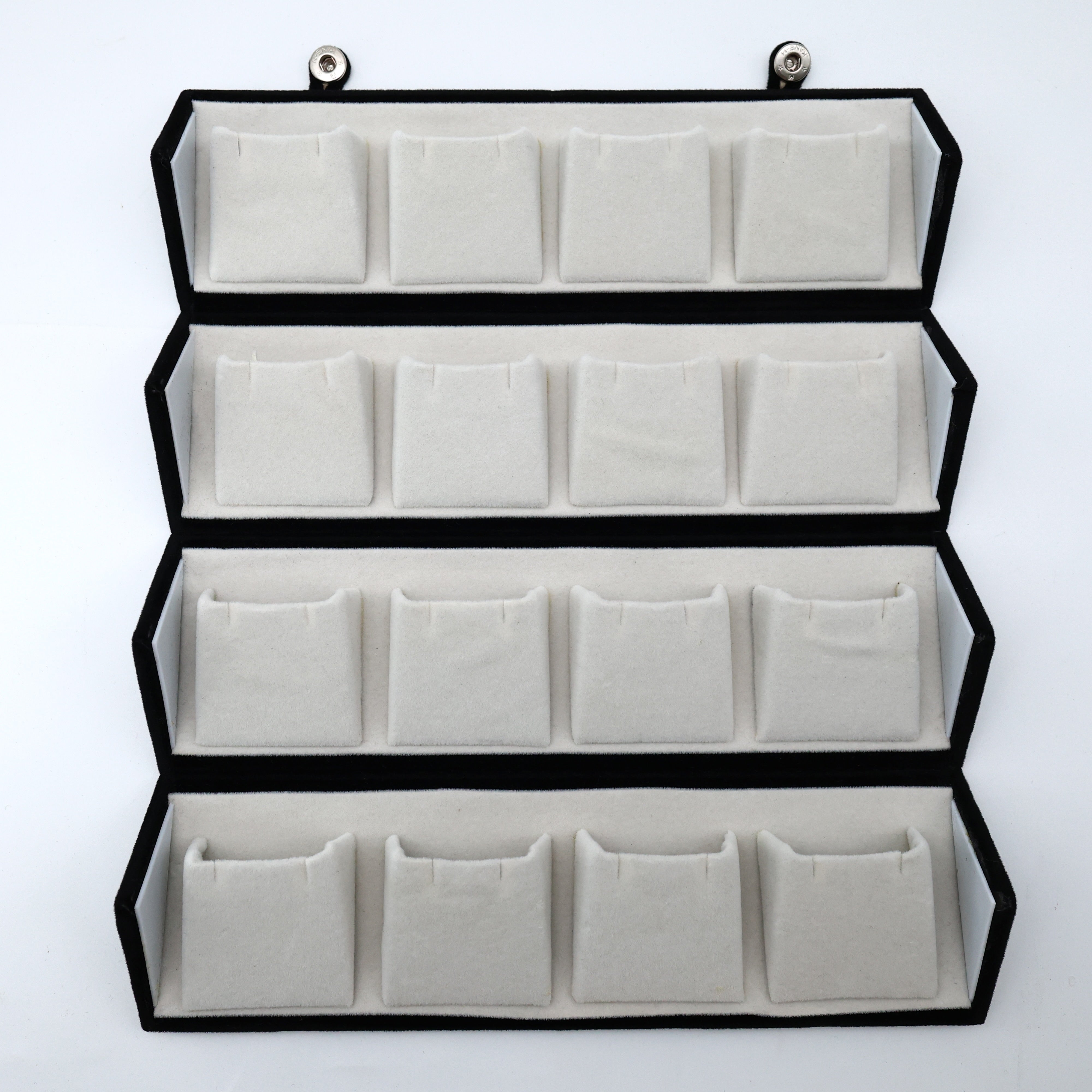 Foldable 16 Slots Earrings Organiser Box - Black