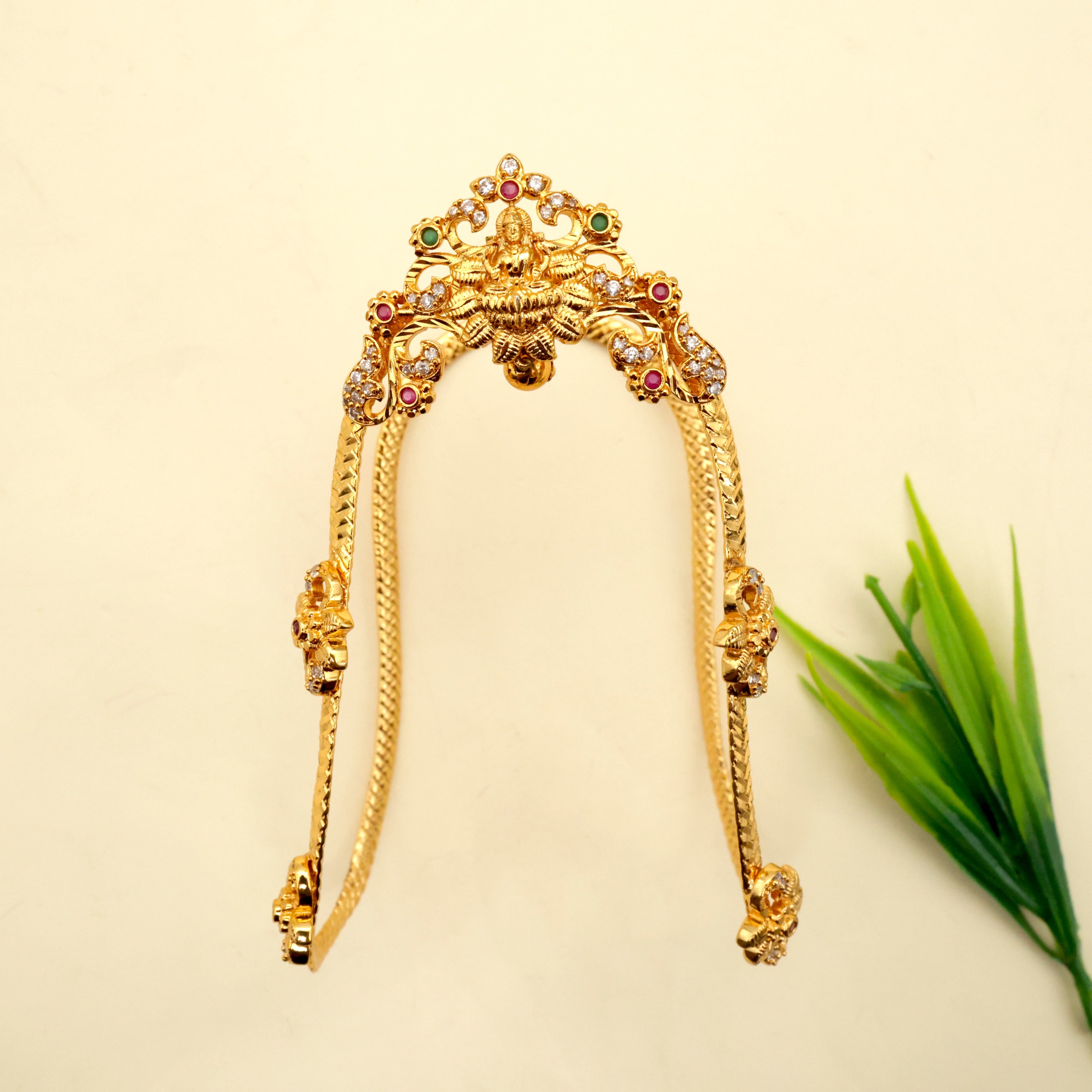 Budget Friendly CZ Lakshmi Single Arm Vanki