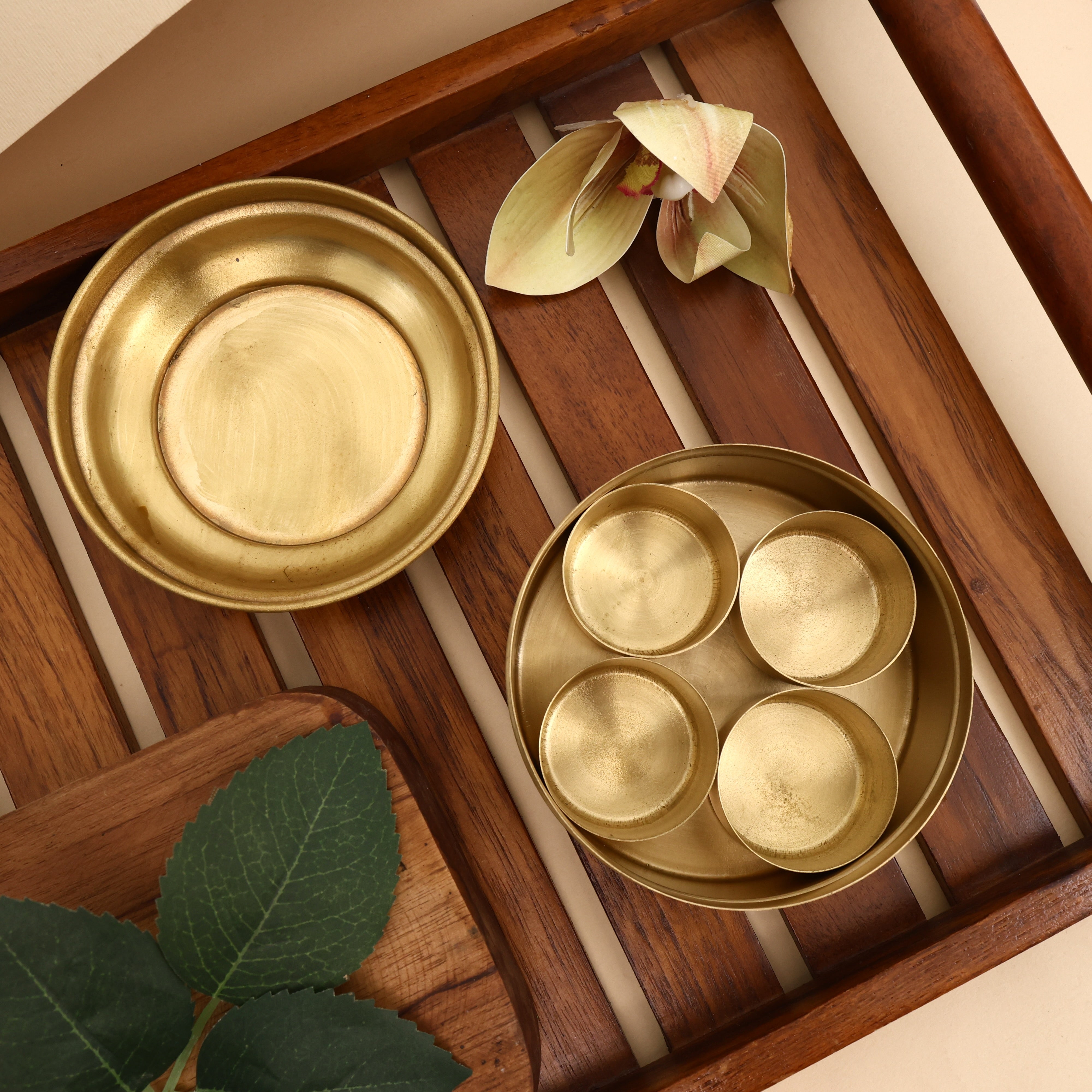 Kolam Brass 4” Spice Box/Masala Dabba