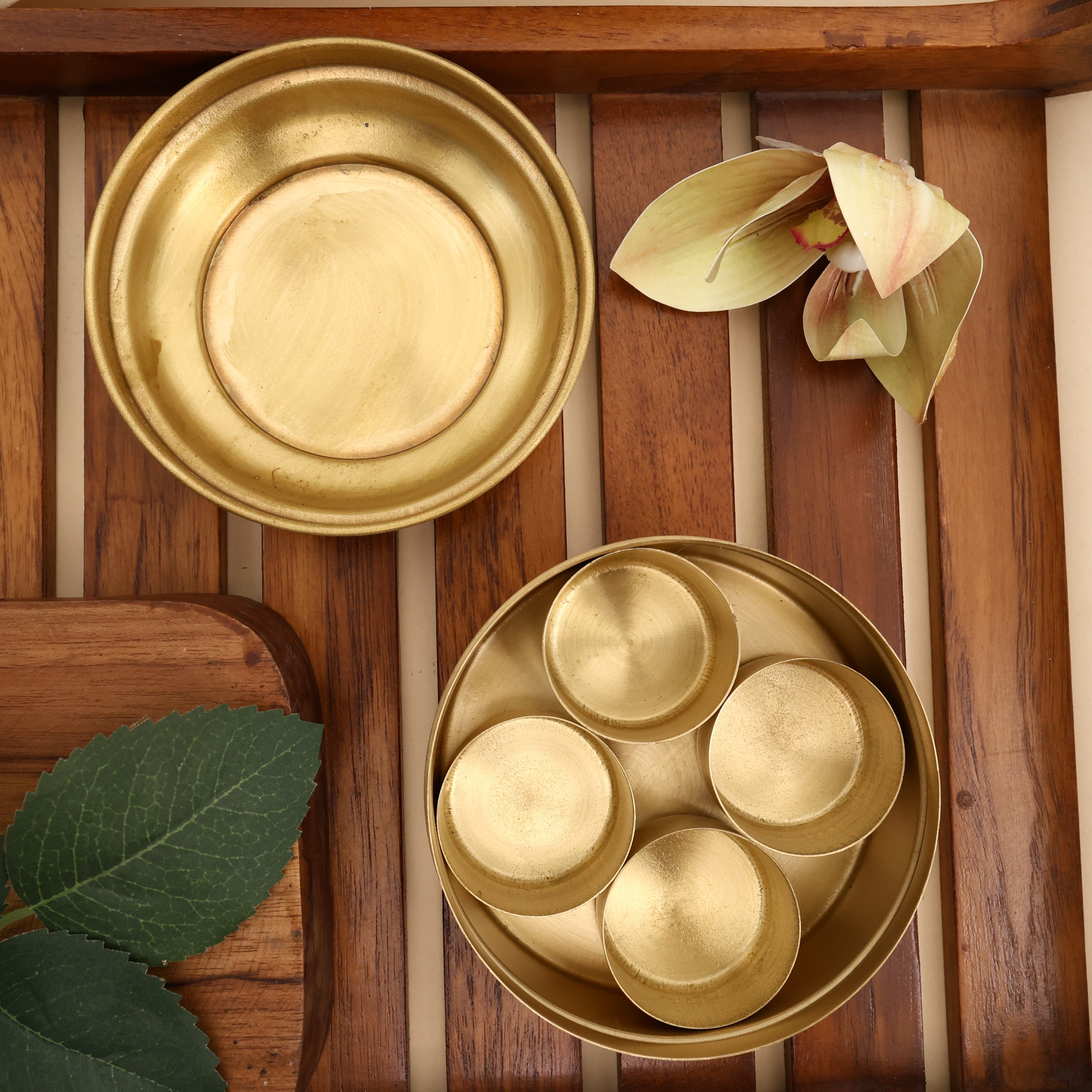 Kolam Brass 4” Spice Box/Masala Dabba