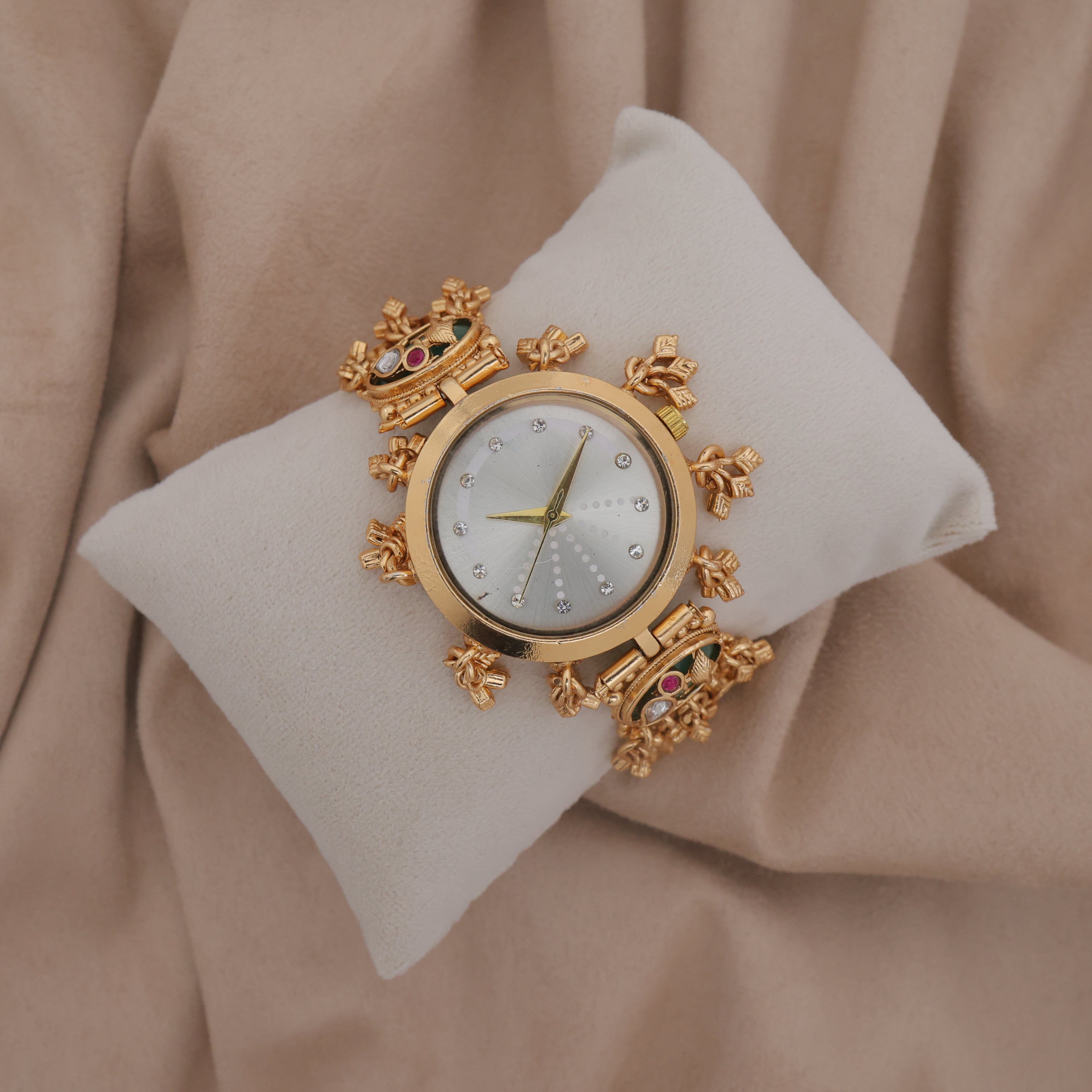 Gold Tone Rich Heritage Little Bird Kashmiri Bracelet Watch