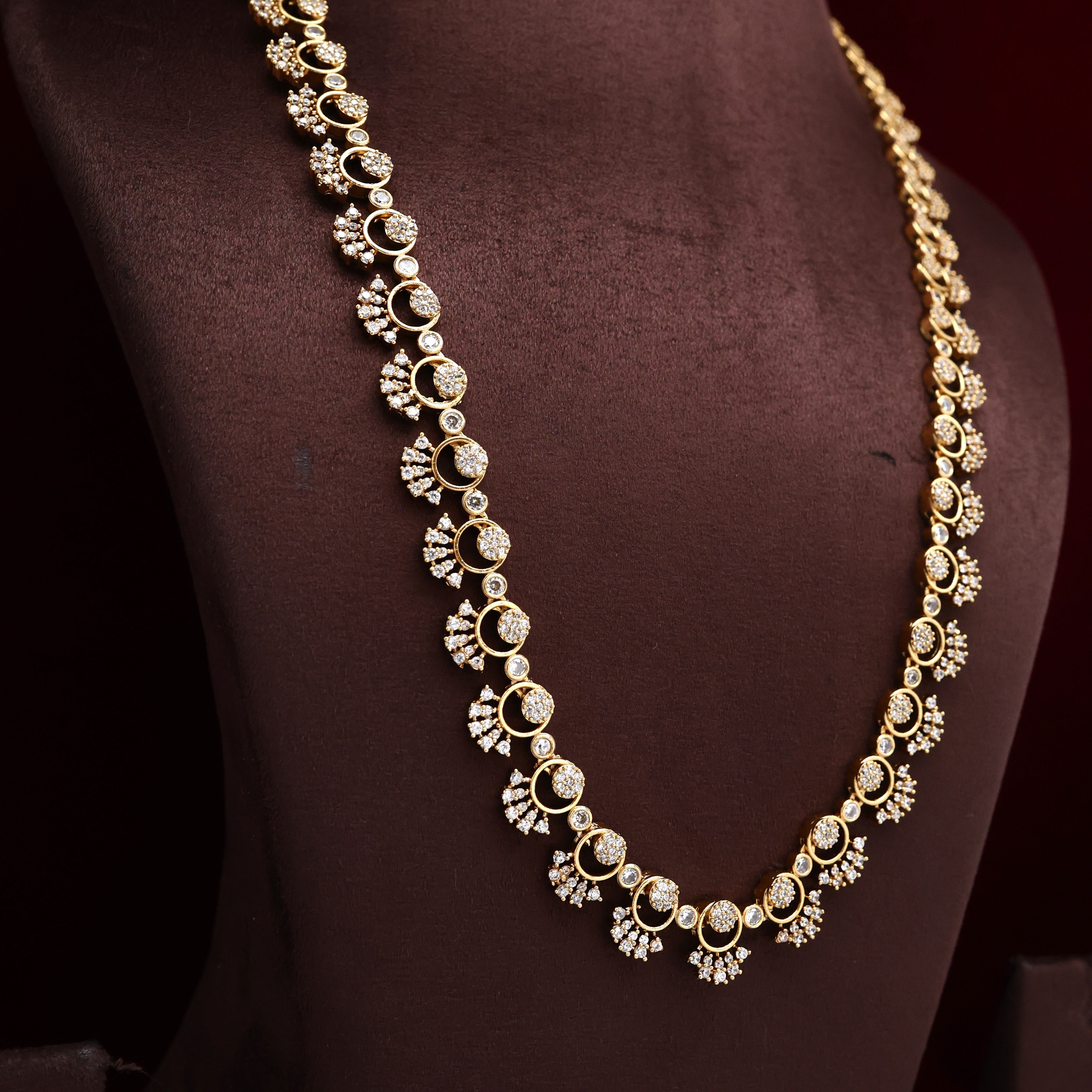 Antique AD Lightweight Long Besari Design Haaram Set