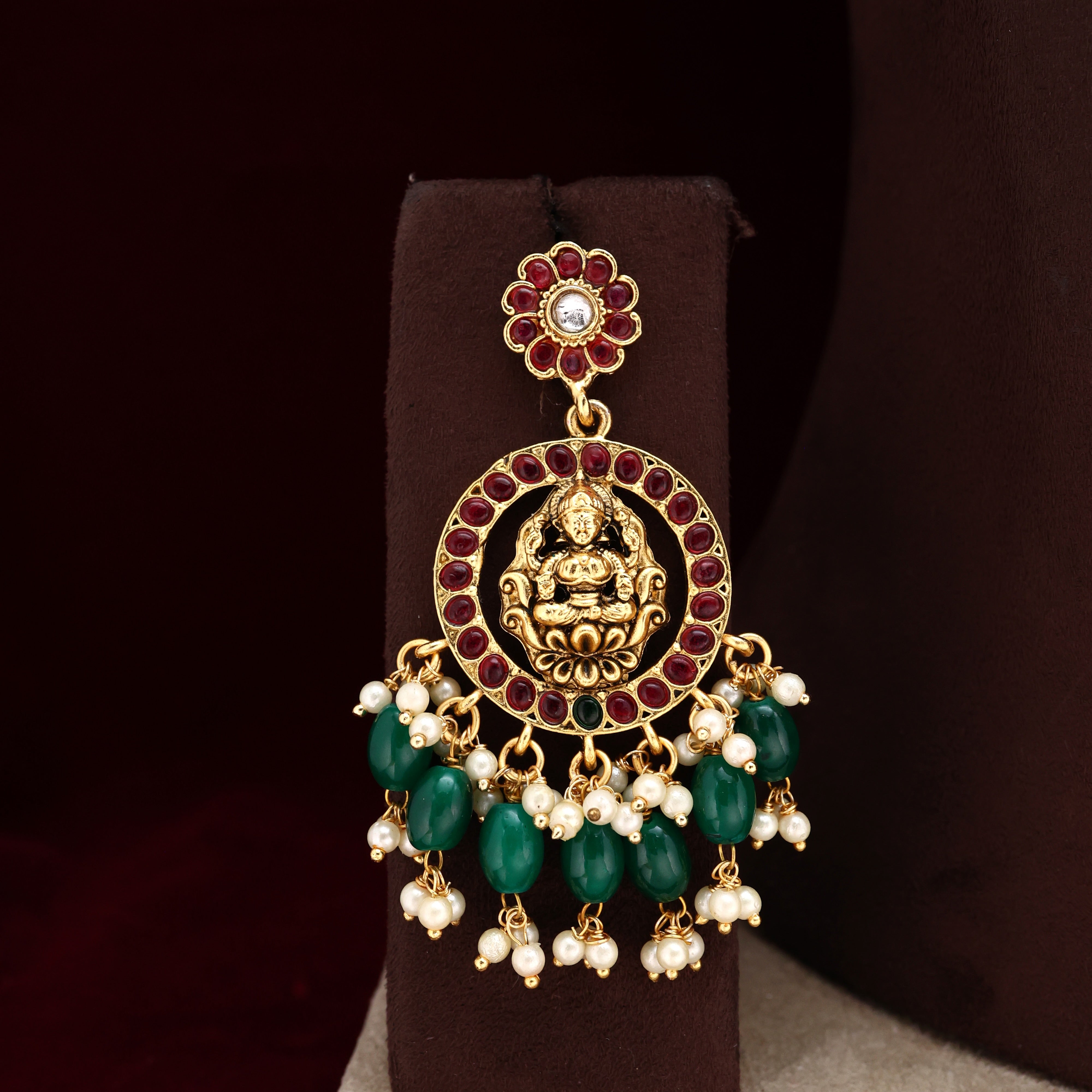 GOLD LOOK ALIKE TRADITIONAL PAISLEY LAKSHMI BRIDAL HAARAM