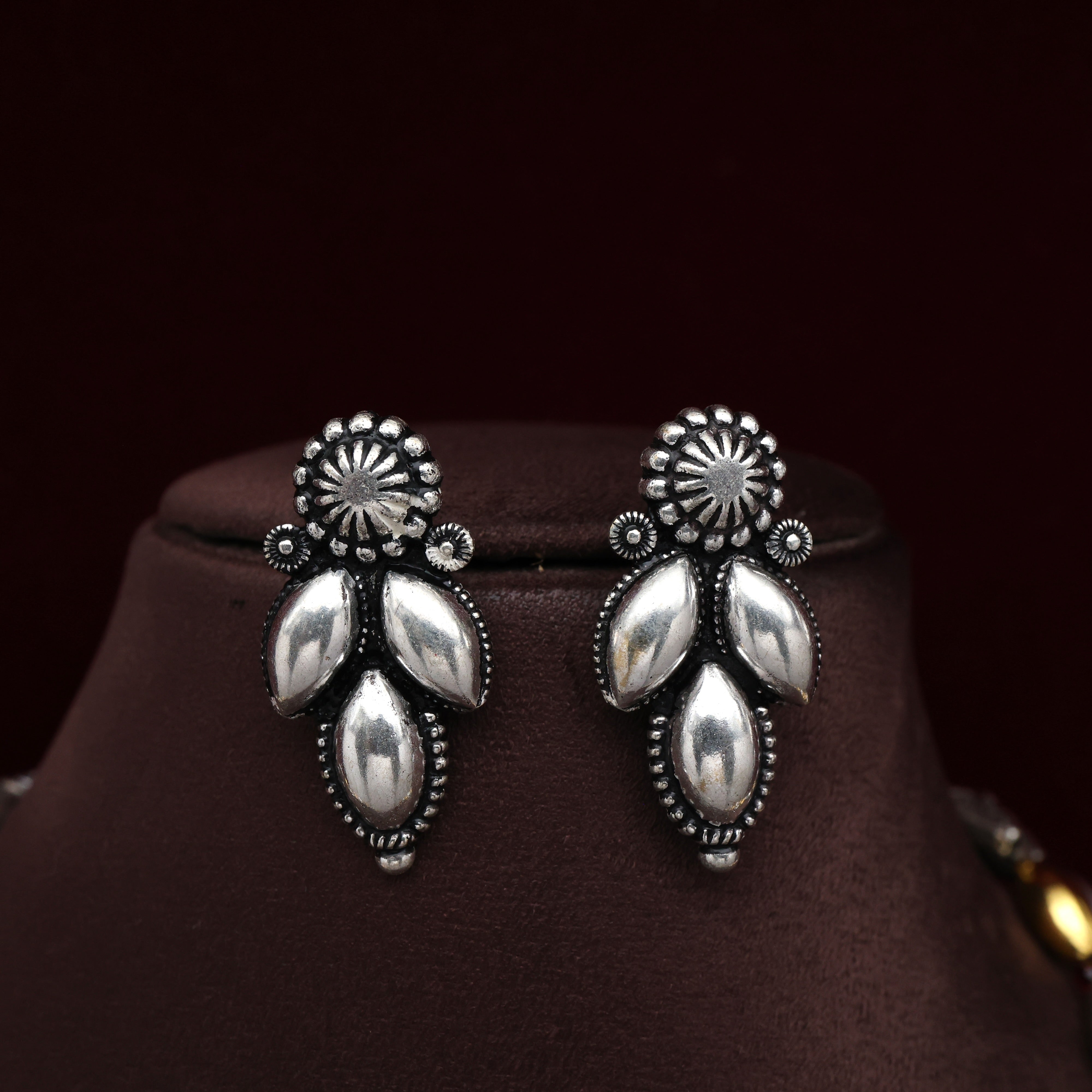 Silver Look Traditional Dual Tone Double Layer Bor Mala Set