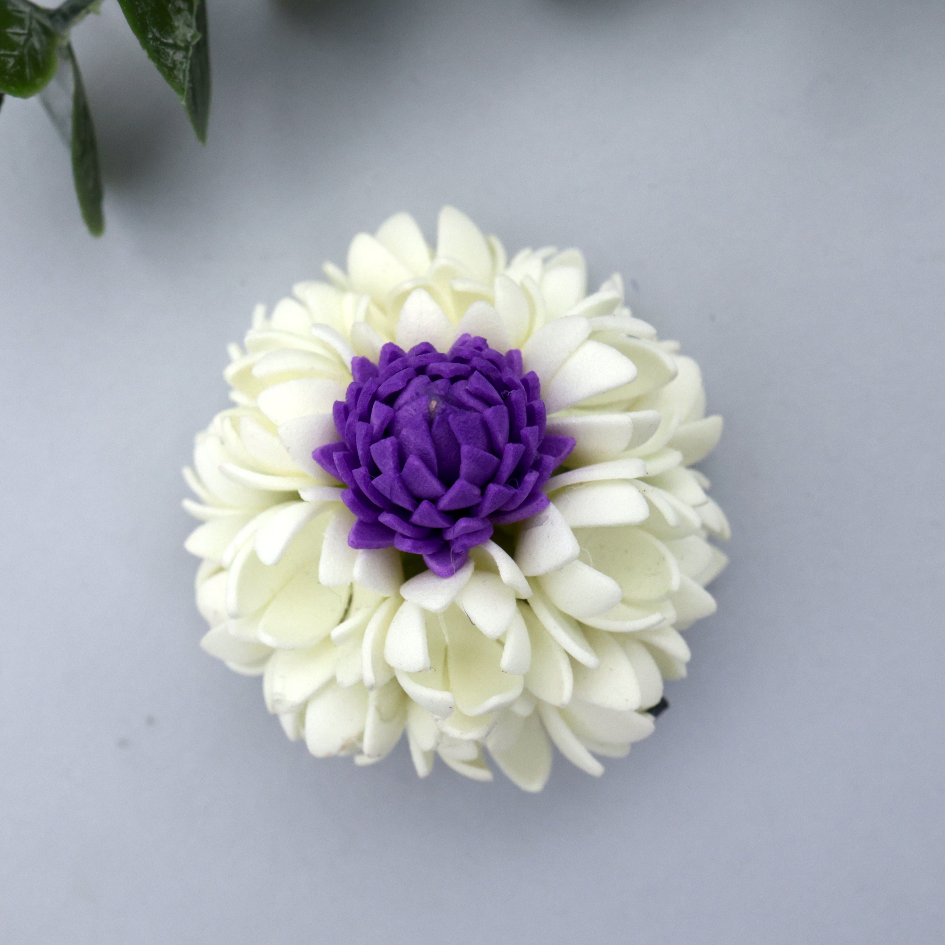 Handmade Foam Malli Vadamalli Alligator Pin Hair Clip