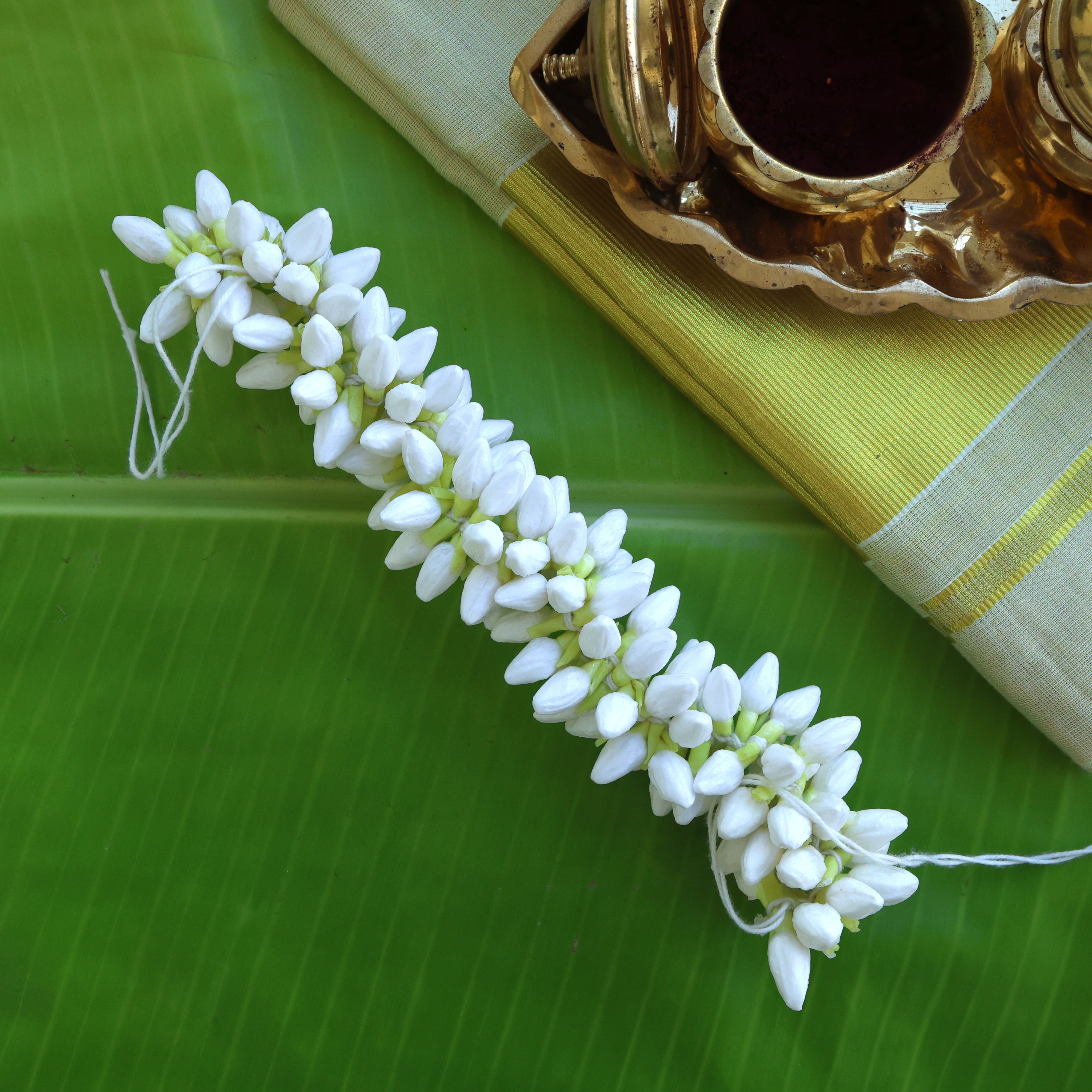 Very Real Look Alike Small Buds Jasmine String Flowers For Hair, Decoration & God Idols