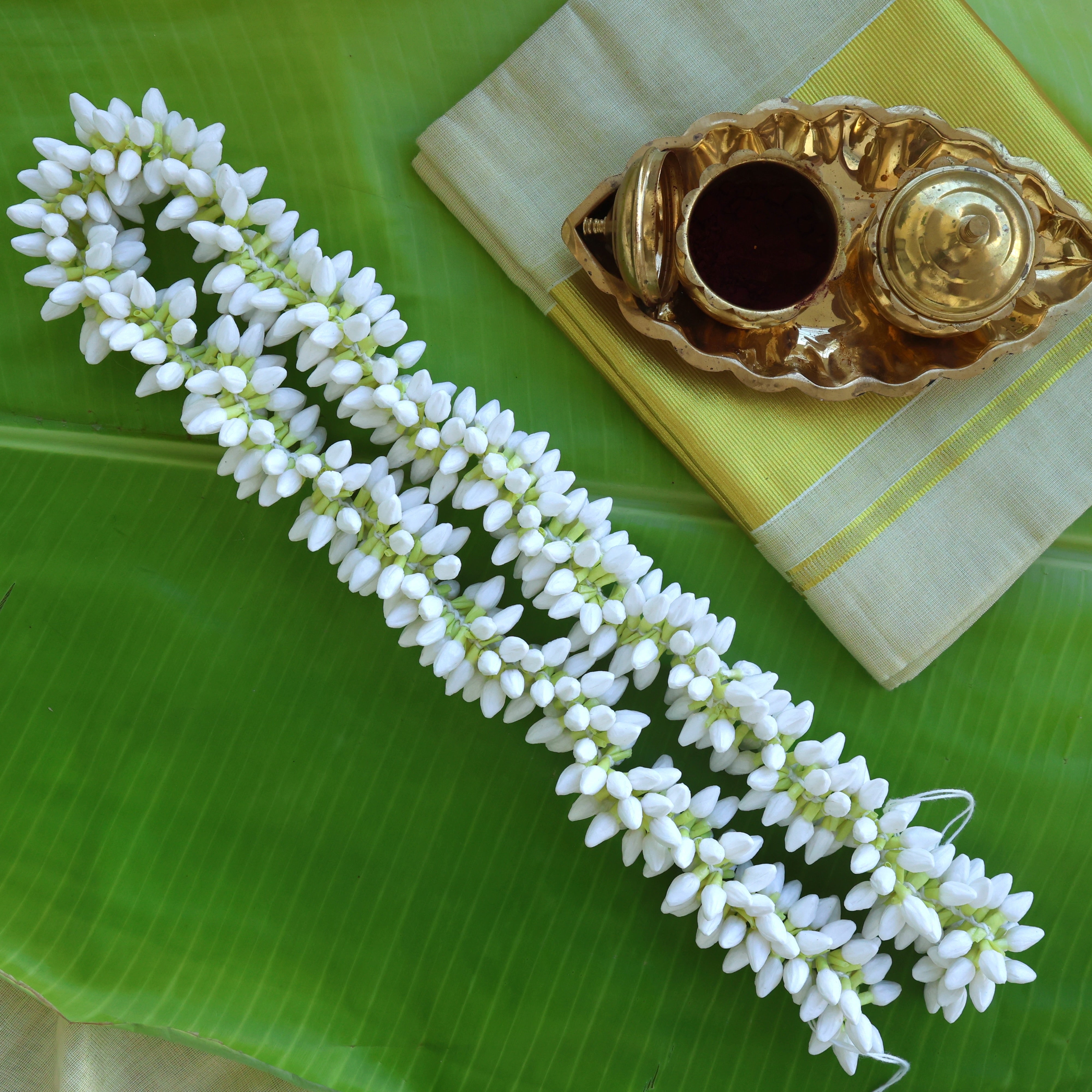 Very Real Look Alike Small Buds Jasmine String Flowers For Hair, Decoration & God Idols