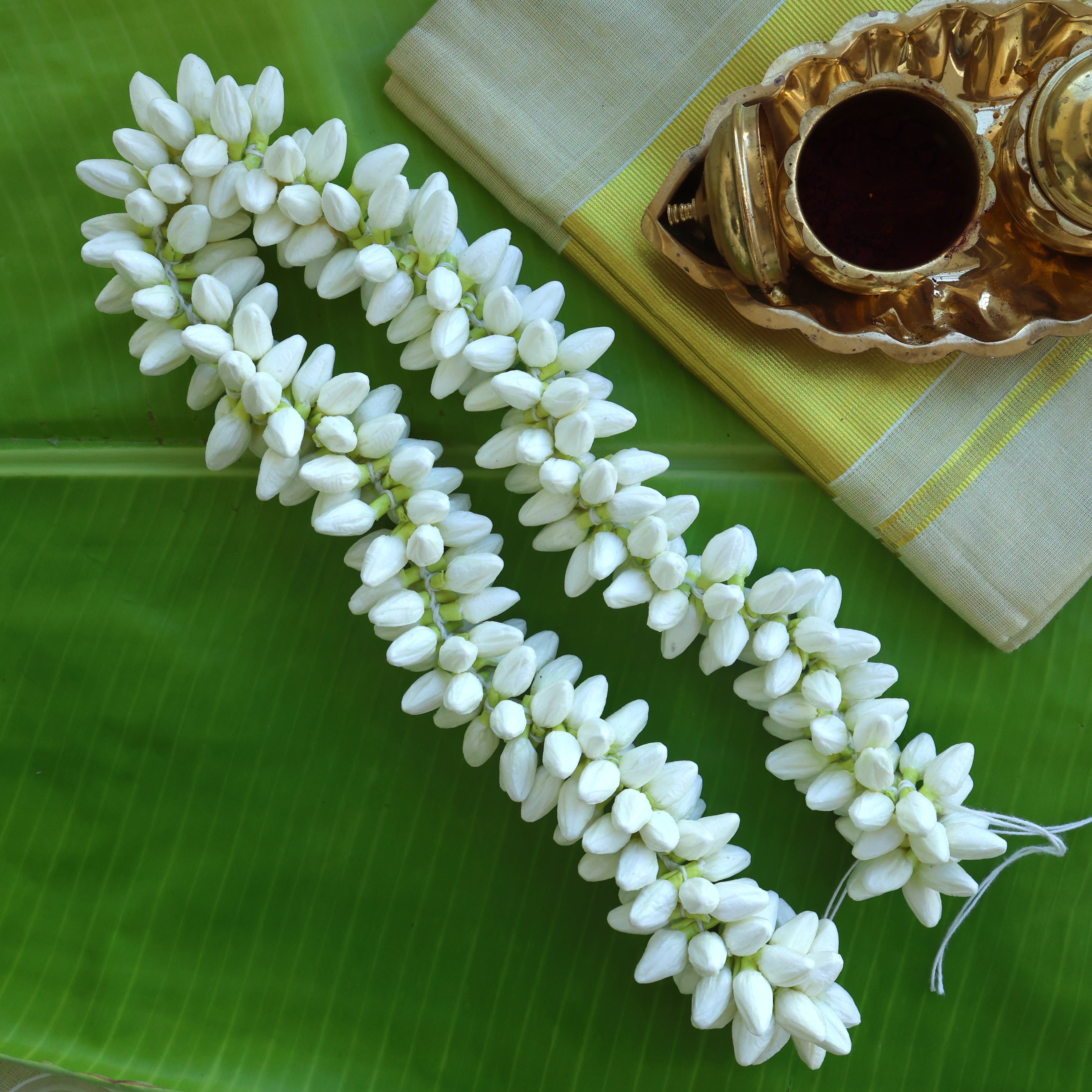 Very Real Look Alike Small Buds Jasmine String Flowers For Hair, Decoration & God Idols
