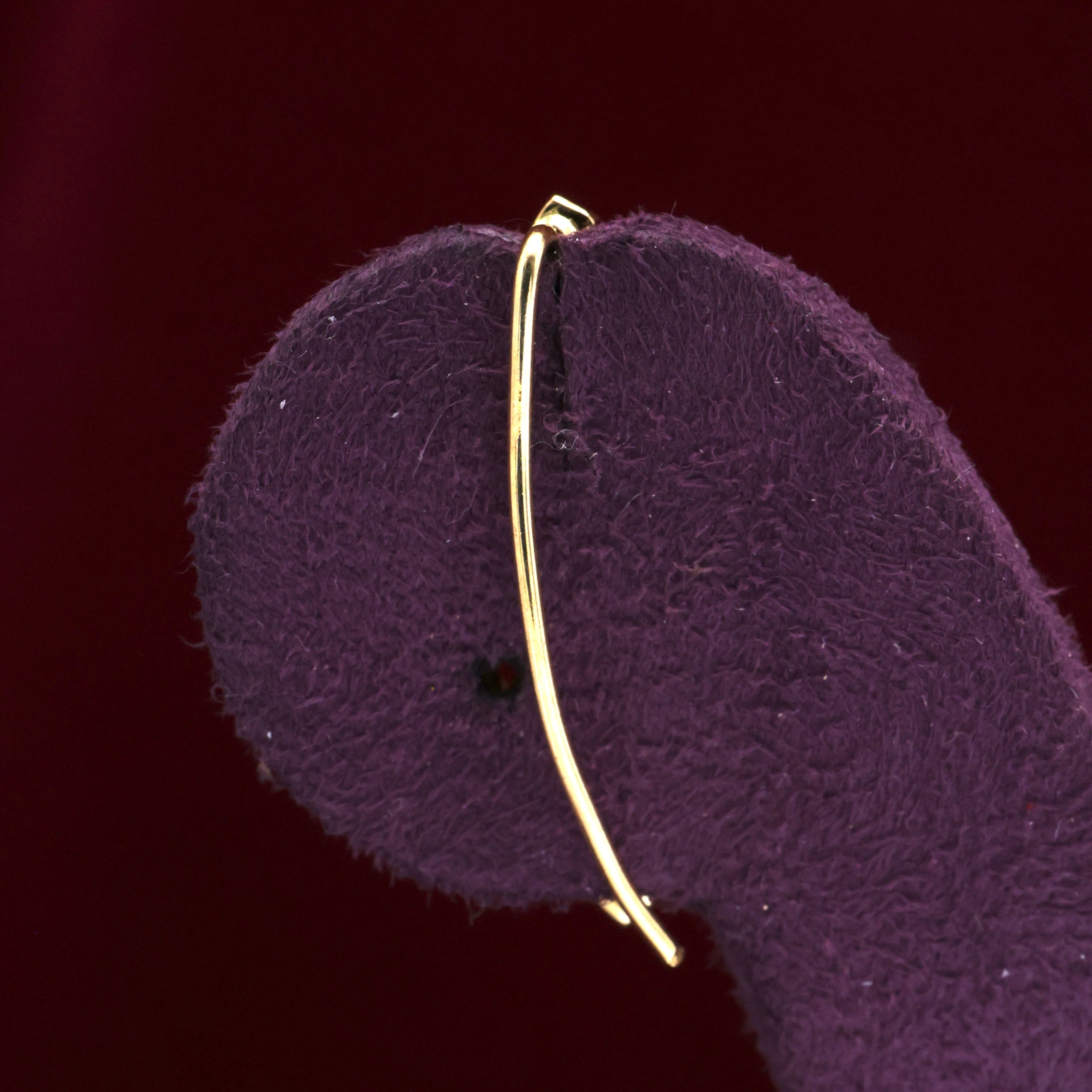 Gold Tone AD Diamond Look Sword Leaf Earcuff Earrings