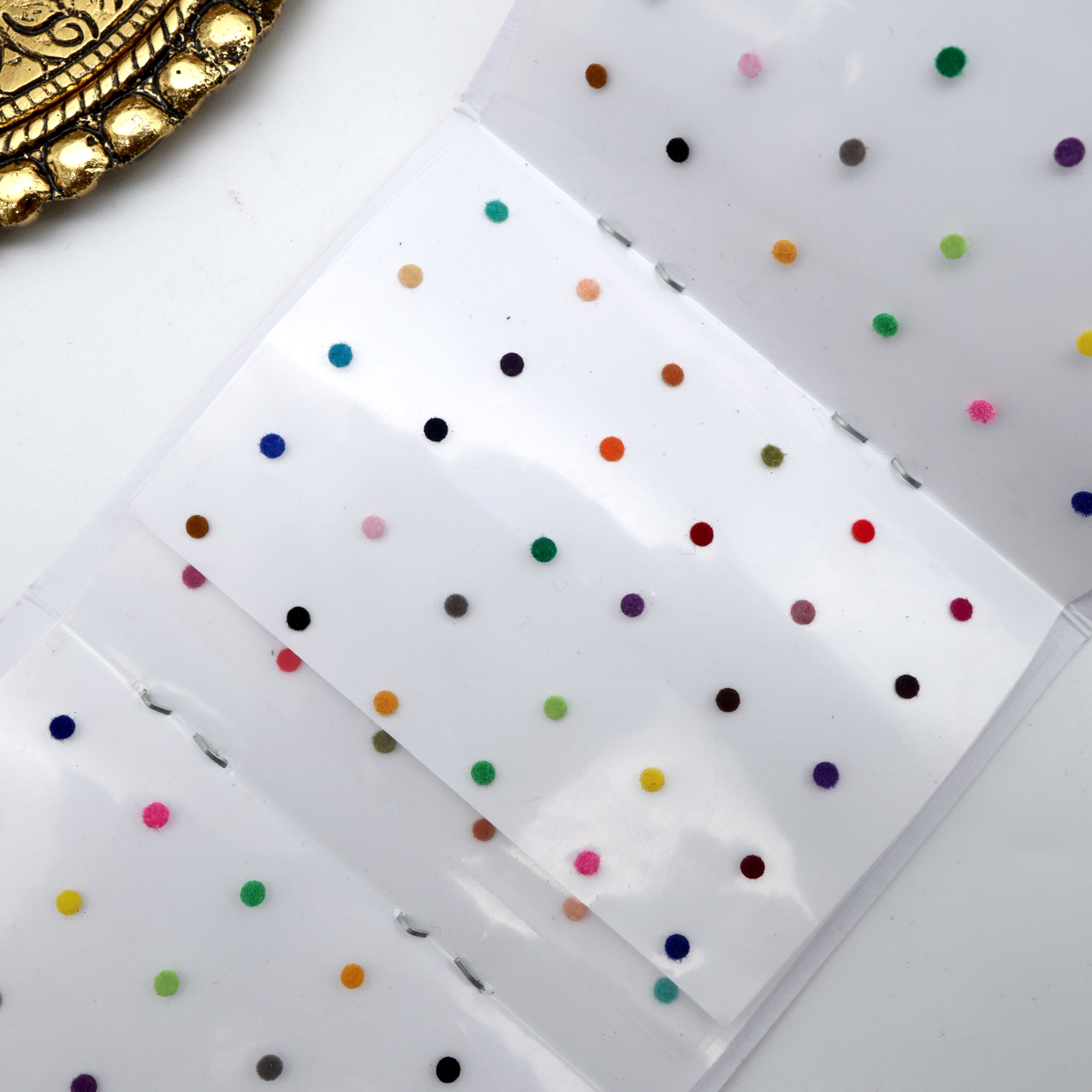 Plain Multicolour Small Sized Round Sticker Bindis Sheet Card