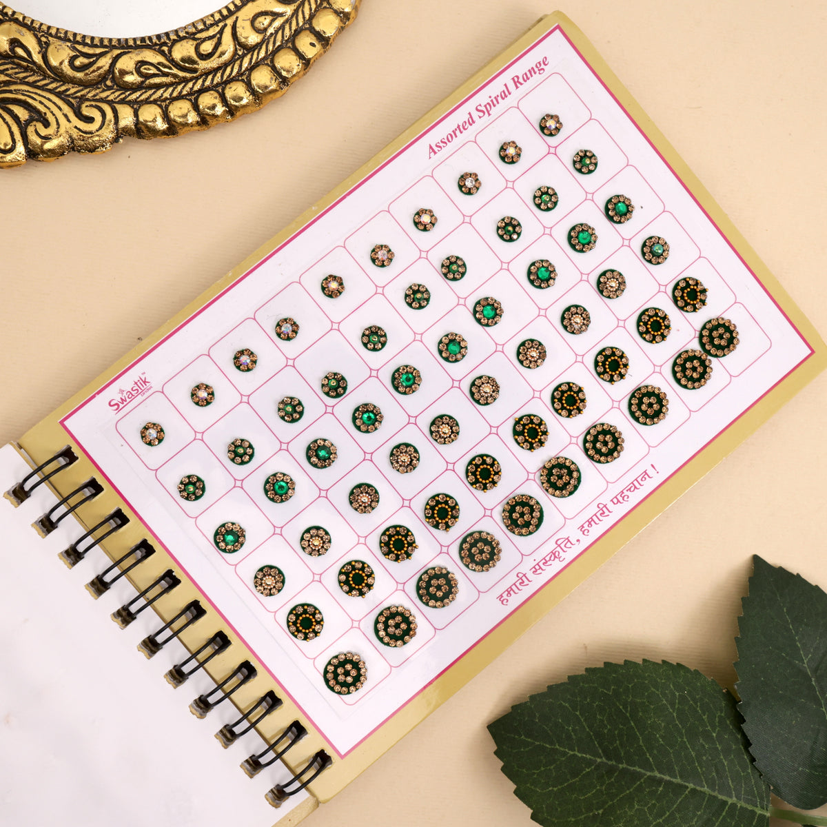 Premium Bridal Fancy Stone Work Round Multi Colour Bindi Book