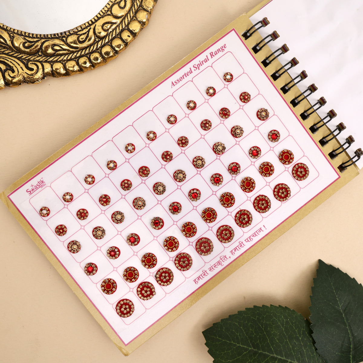 Premium Bridal Fancy Stone Work Round Multi Colour Bindi Book